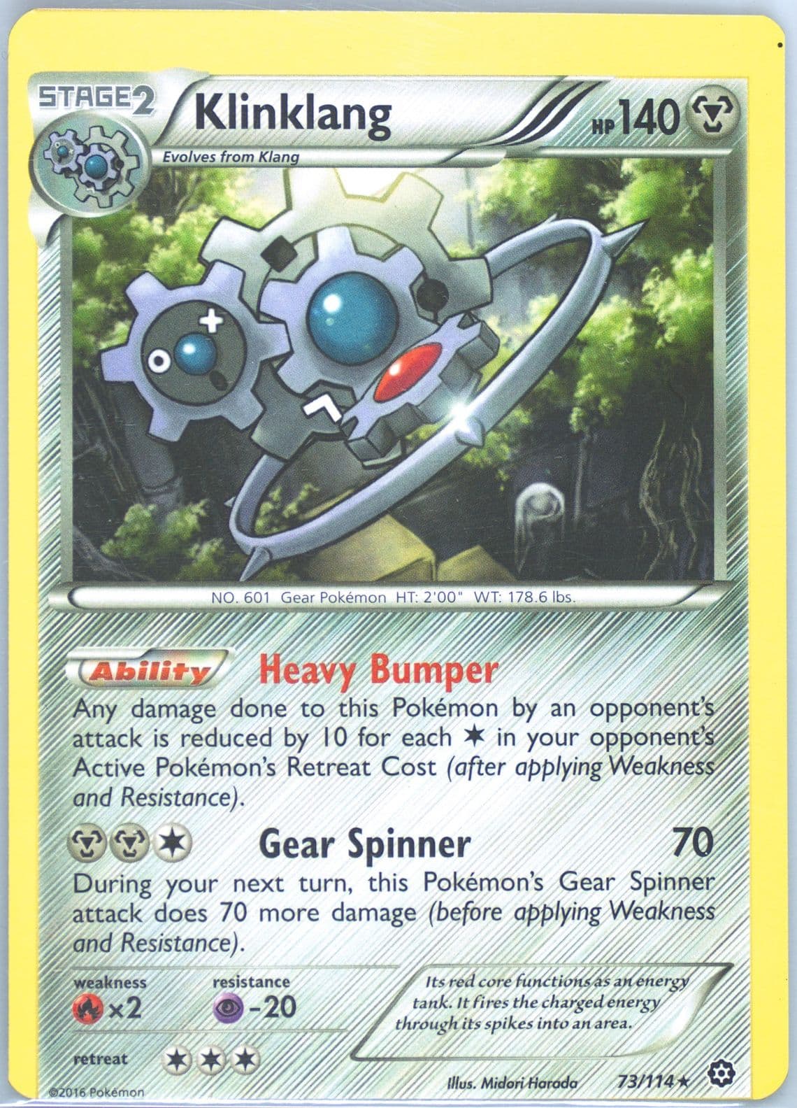 Klinklang Gears of Fire Theme Deck (73) 2016 Pokemon XY Steam Siege