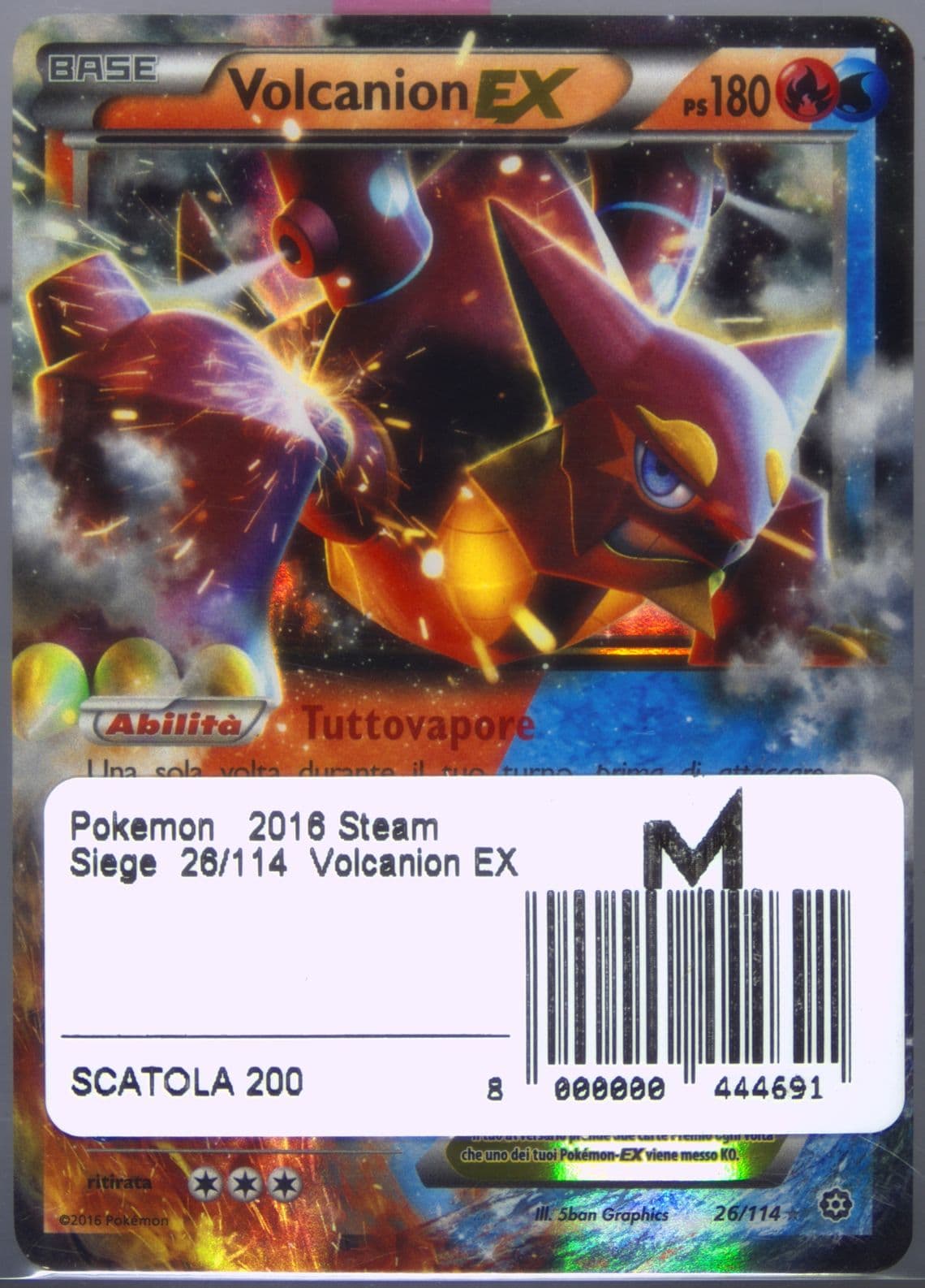Volcanion EX Italian (26) 2016 Pokemon XY Steam Siege