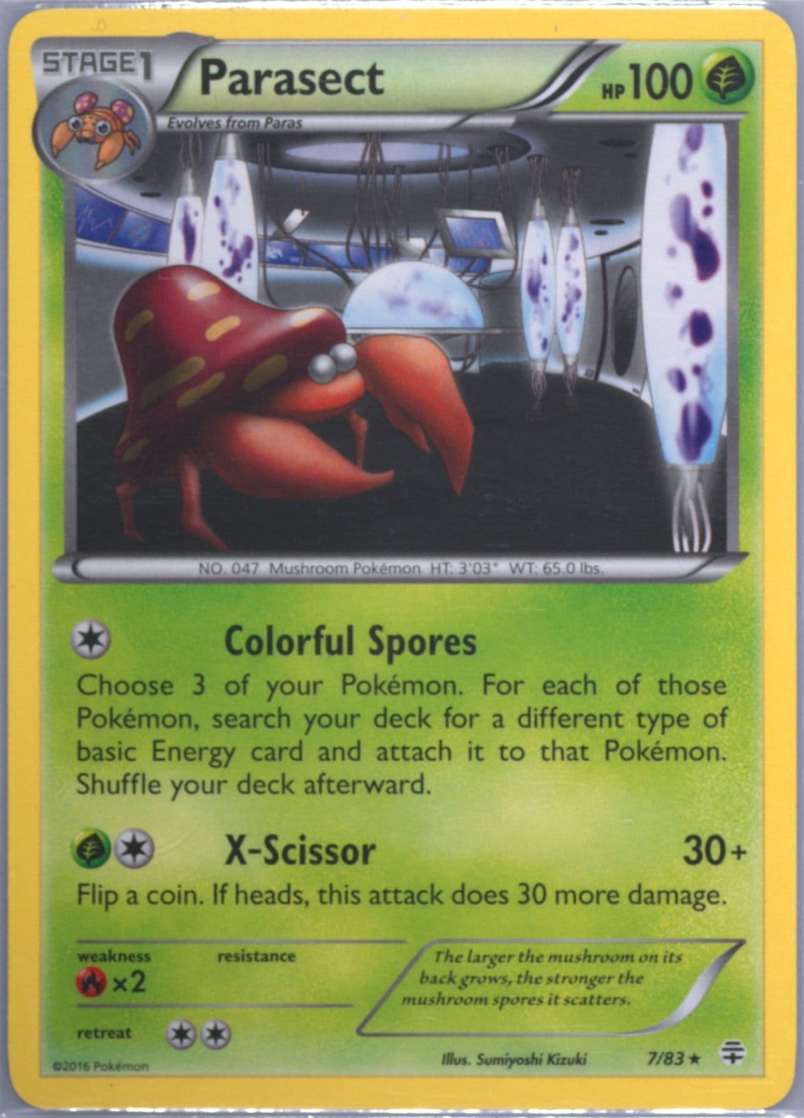Parasect (7) 2016 Pokemon XY Generations