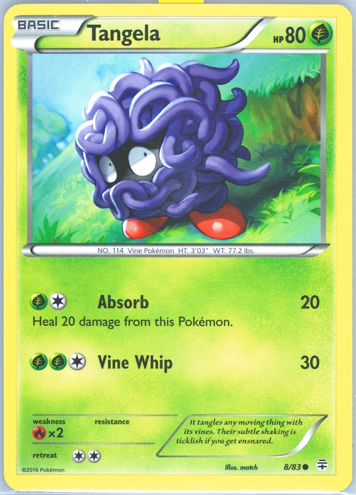 Tangela (8) 2016 Pokemon XY Generations