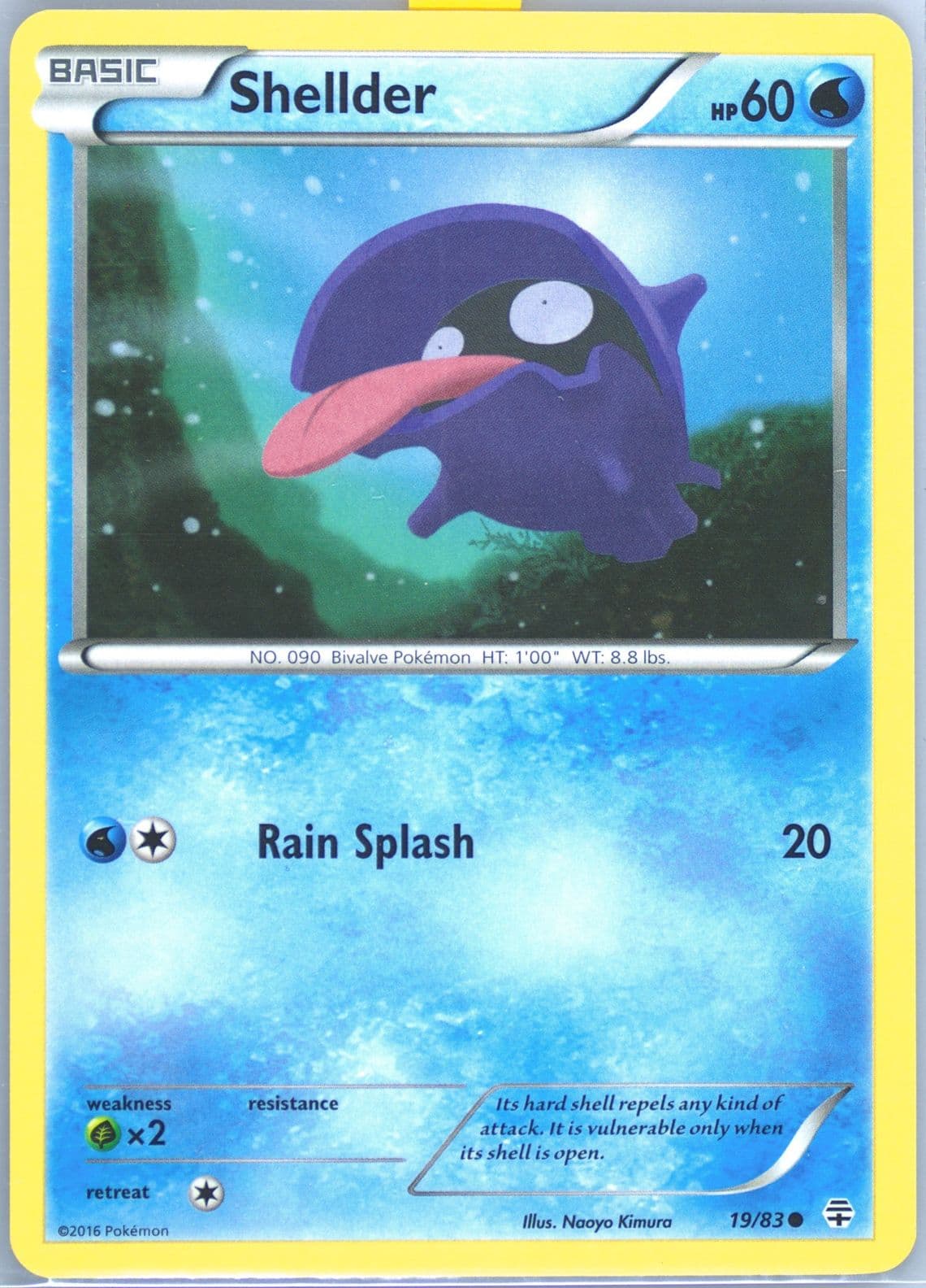 Shellder (19) 2016 Pokemon XY Generations