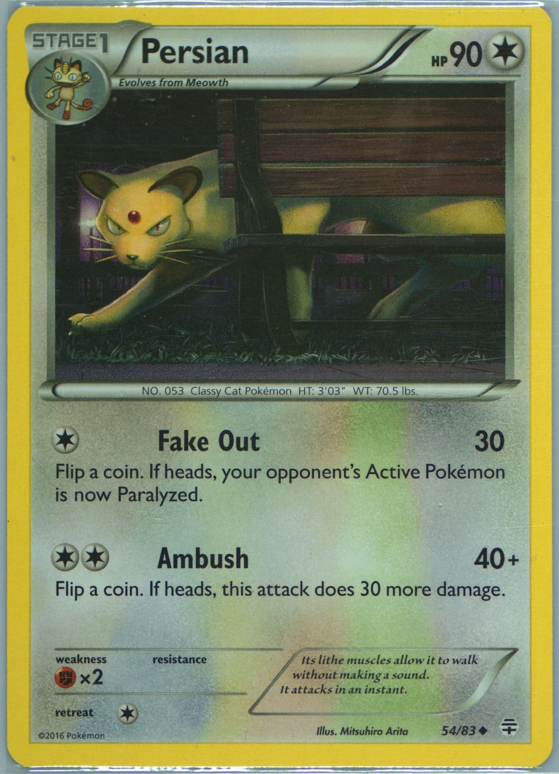 Persian (54) 2016 Pokemon XY Generations