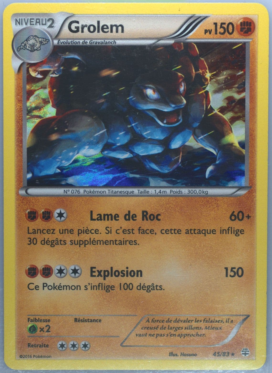 Grolem-Holo French (45) 2016 Pokemon XY Generations