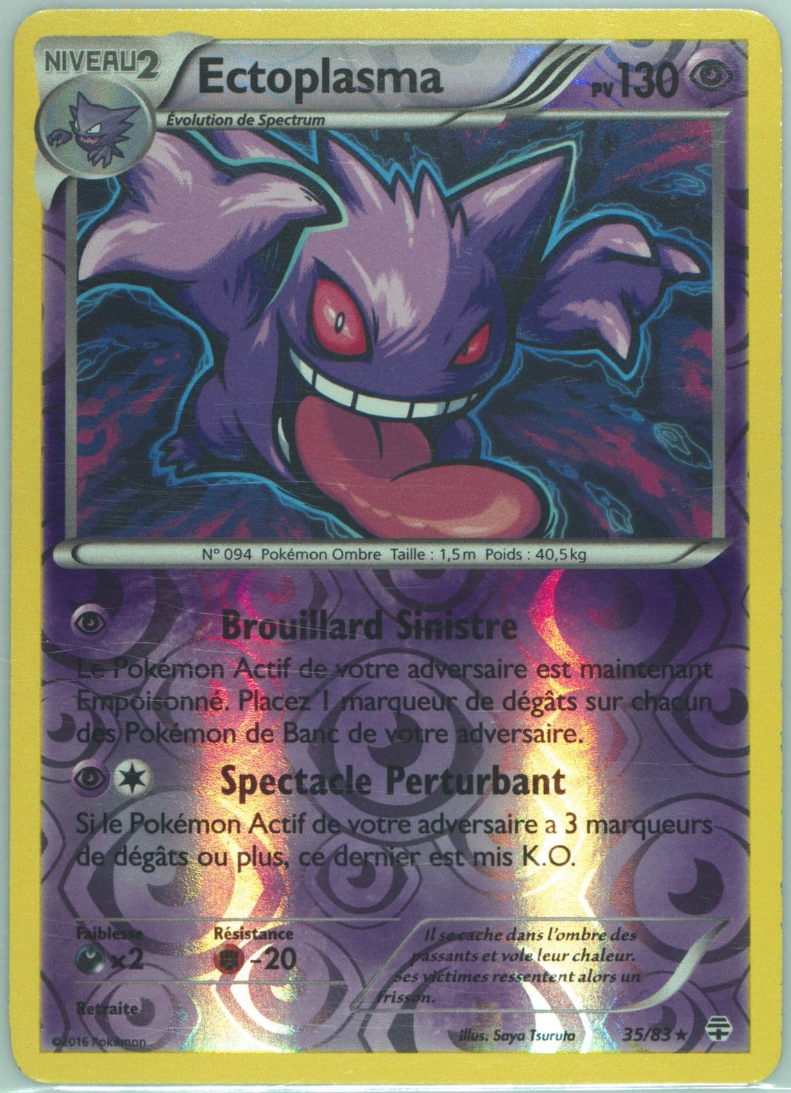 Ectoplasma-Reverse Foil French (35) 2016 Pokemon XY Generations