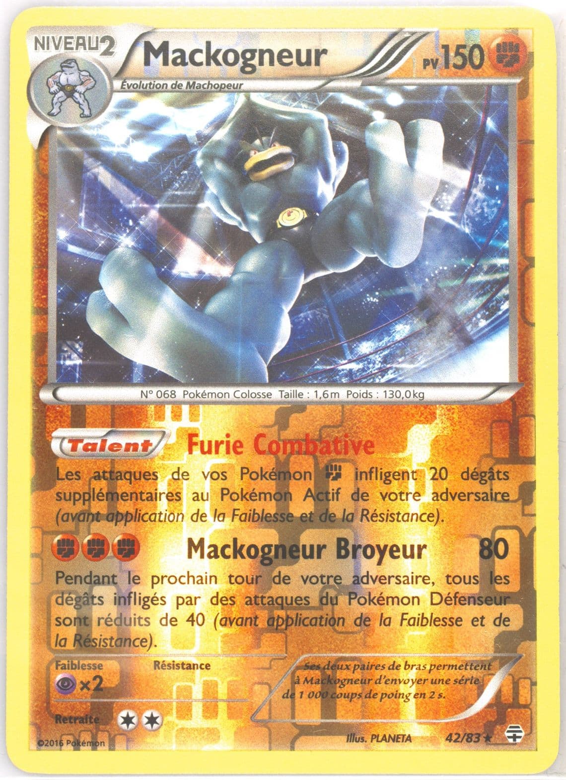 Mackogneur-Reverse Foil French (42) 2016 Pokemon XY Generations