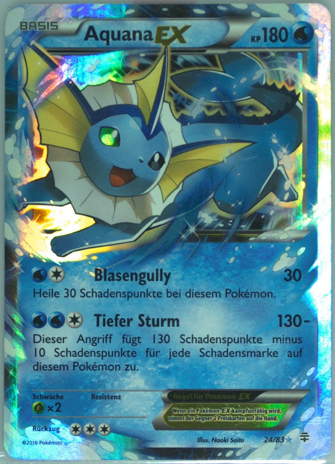 Aquana EX German (24) 2016 Pokemon XY Generations