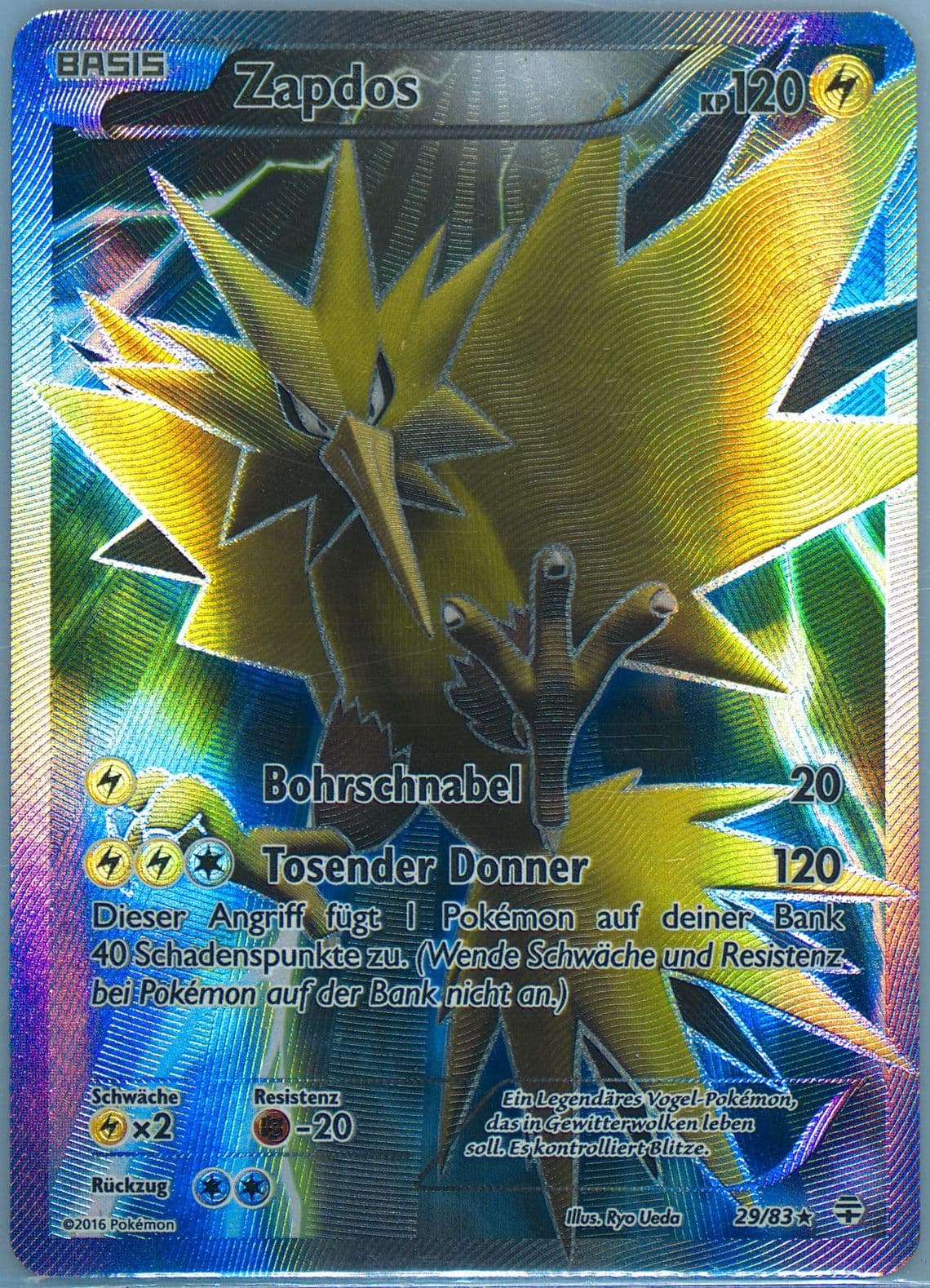 Full Art/Zapdos German (29) 2016 Pokemon XY Generations