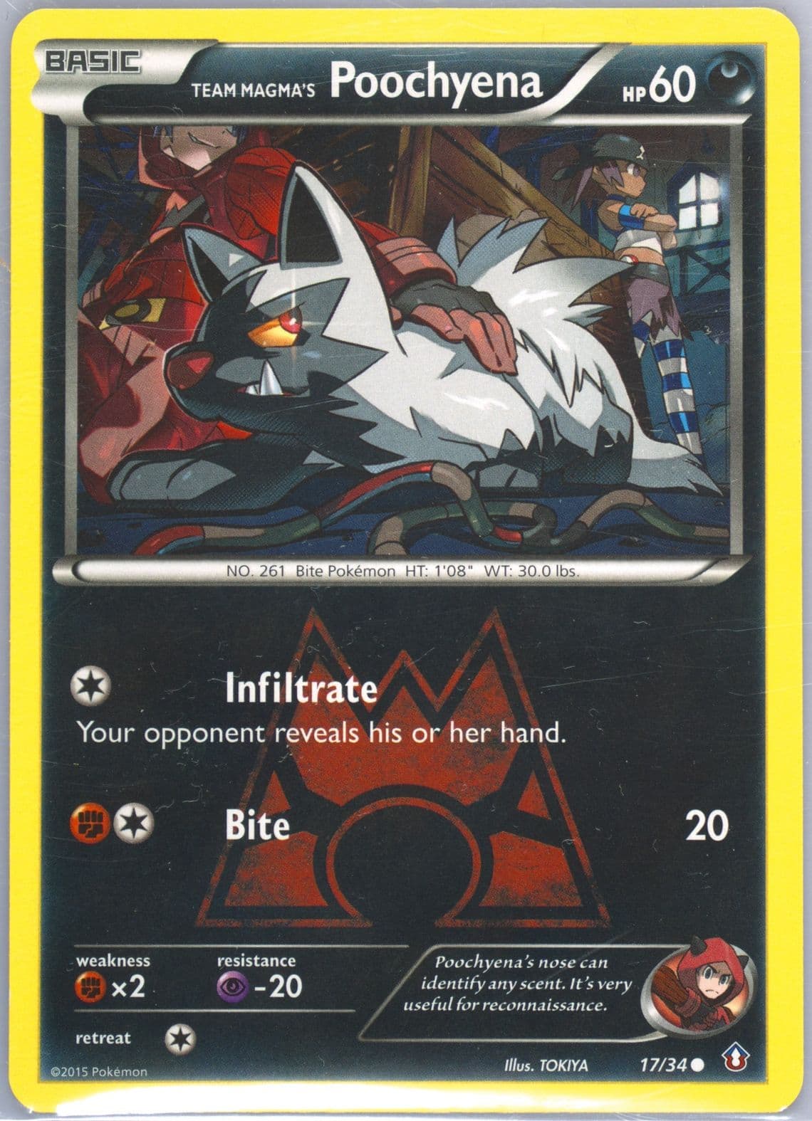 Team Magma's Poochyena (17) 2015 Pokemon XY Double Crisis