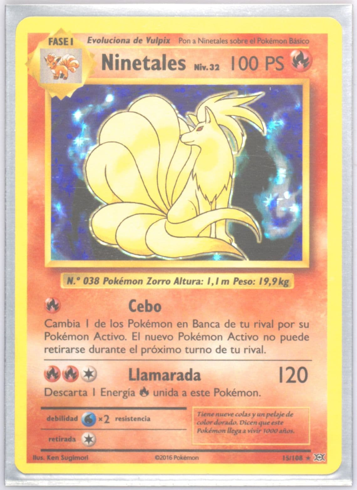 Ninetales Turbo Spanish (16) 2016 Pokemon XY Evolutions