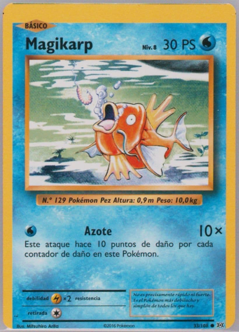 Magikarp Spanish (33) 2016 Pokemon XY Evolutions