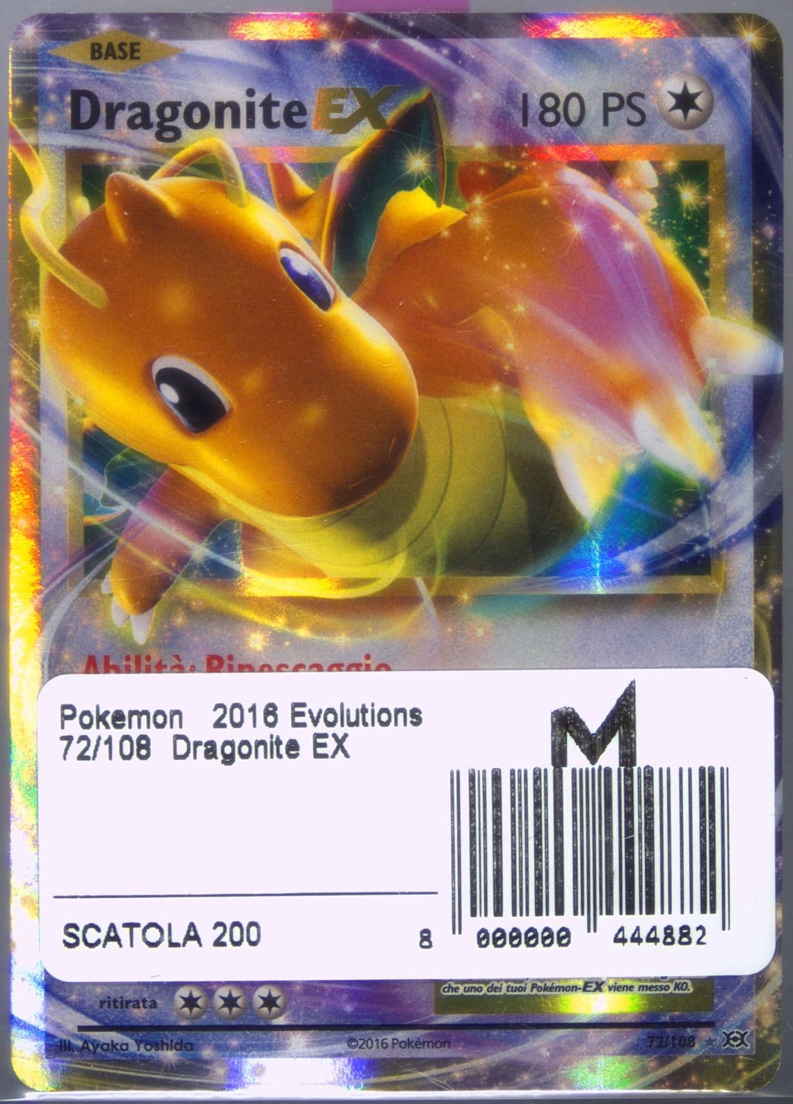 Dragonite EX Italian (72) 2016 Pokemon XY Evolutions