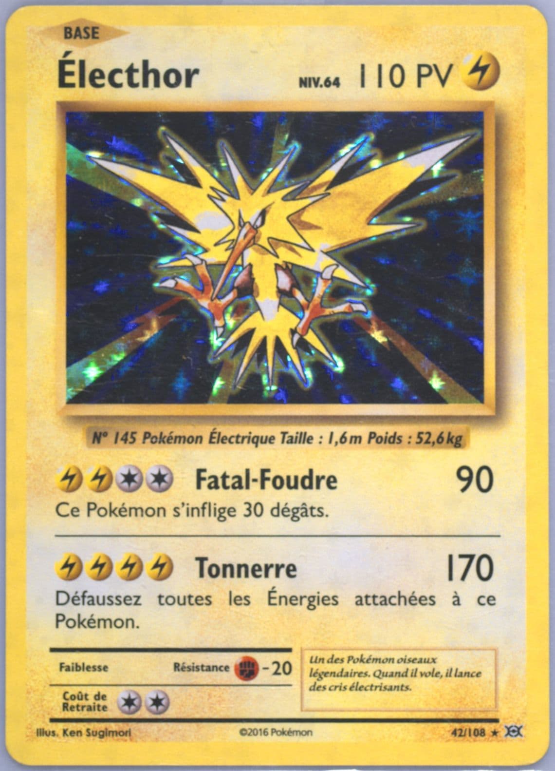 Electhor-Holo French (42) 2016 Pokemon XY Evolutions