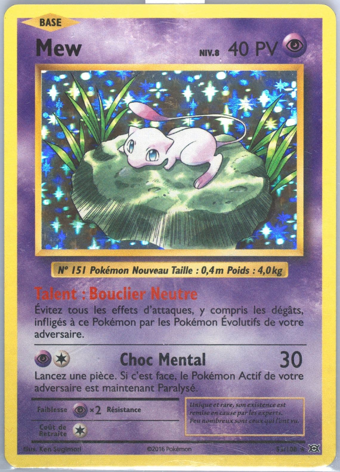 Mew-Holo French (53) 2016 Pokemon XY Evolutions
