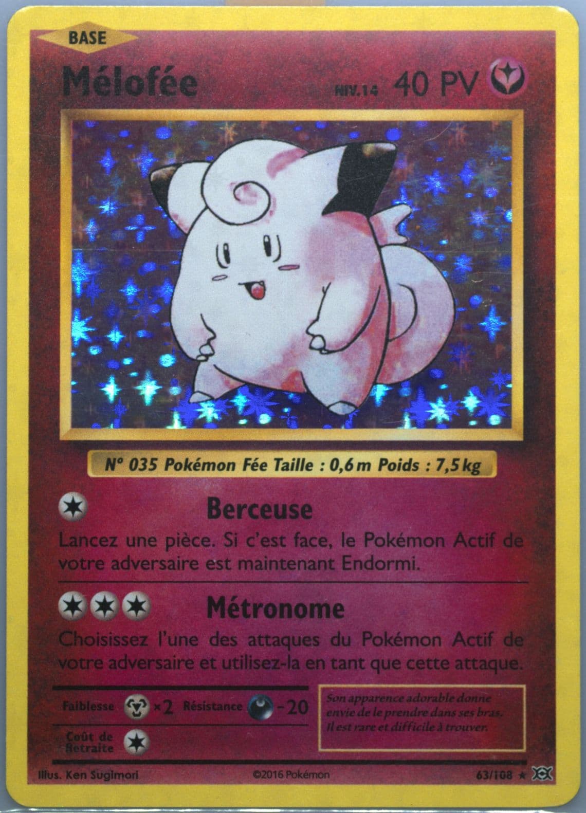 Melofee-Holo French (63) 2016 Pokemon XY Evolutions