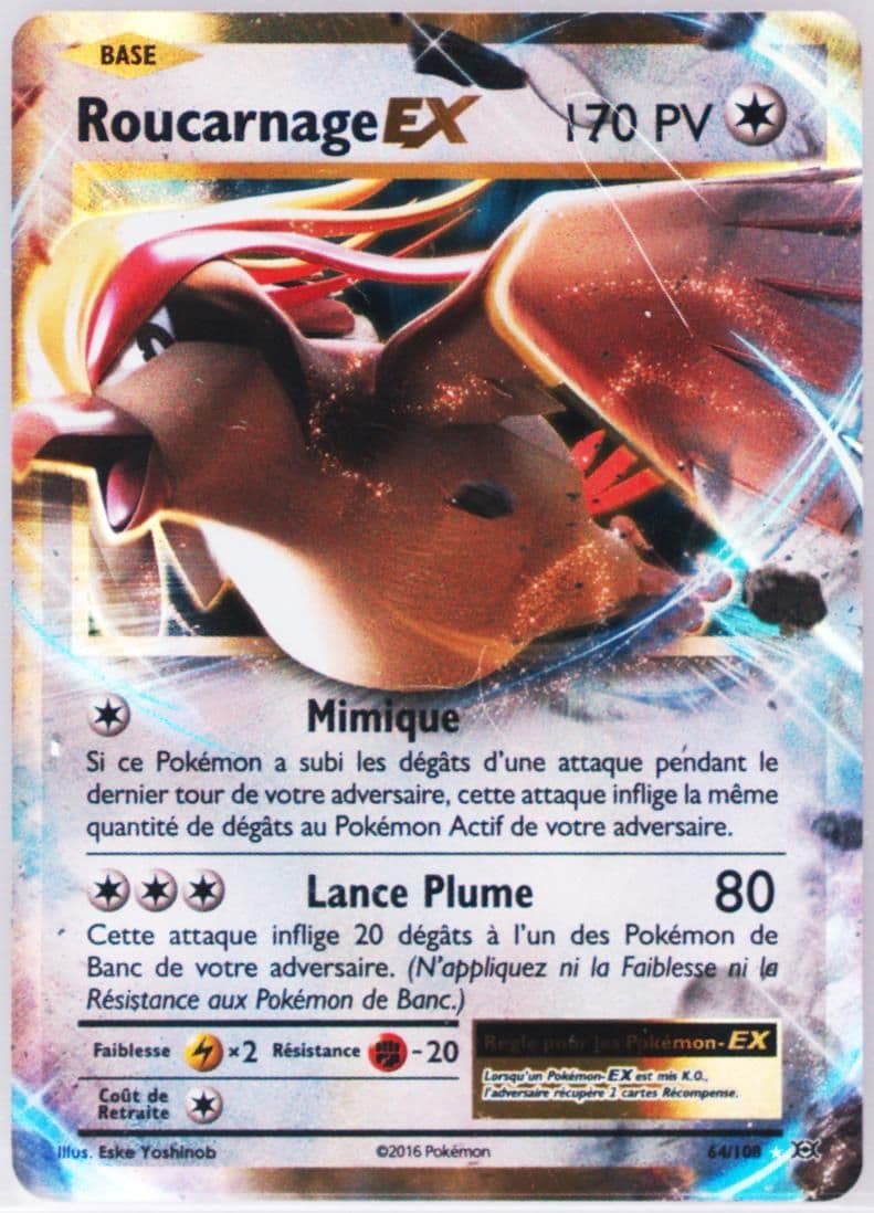 Roucarnage EX French (64) 2016 Pokemon XY Evolutions