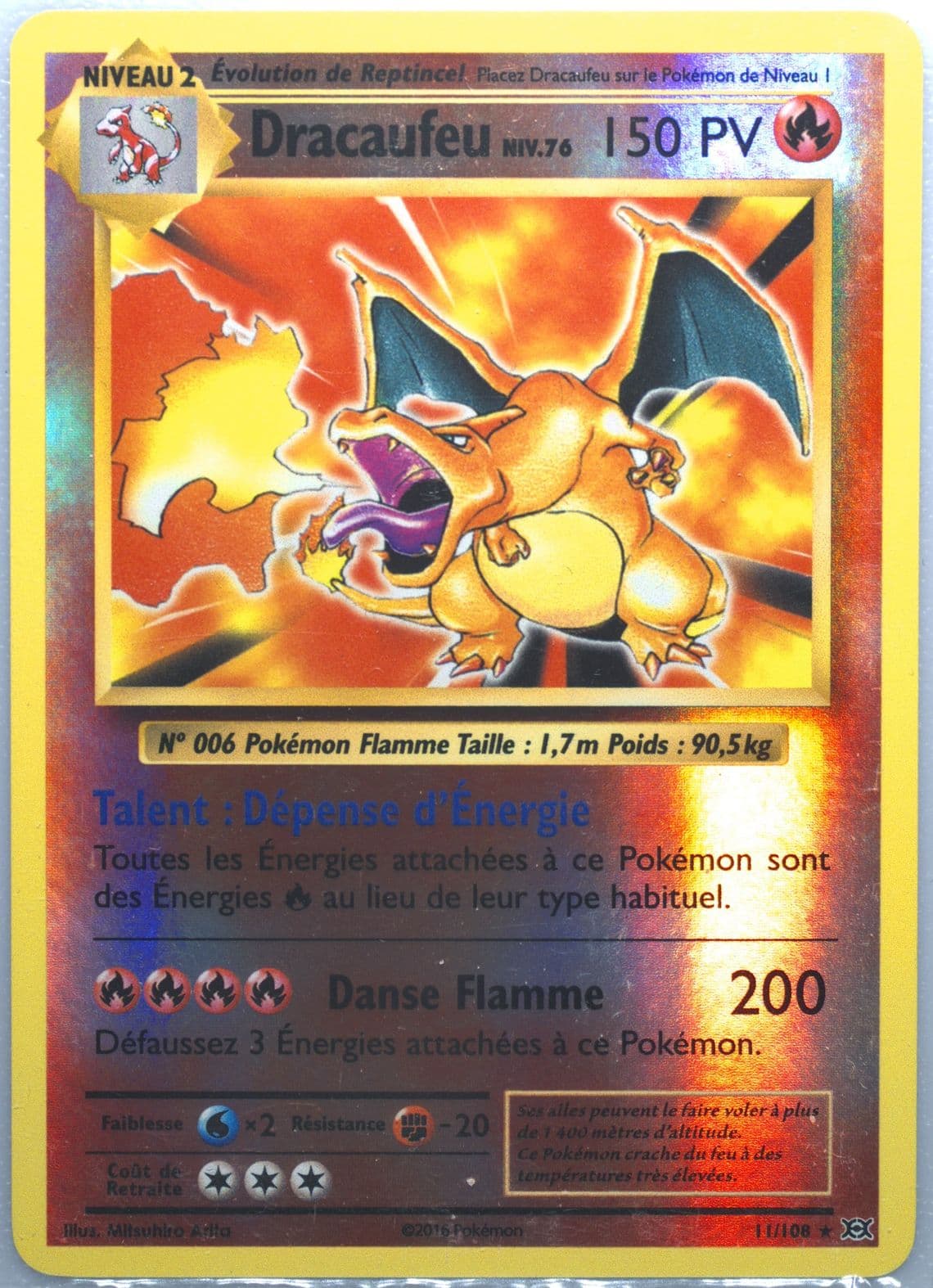 Dracaufeu-Reverse Foil French (11) 2016 Pokemon XY Evolutions