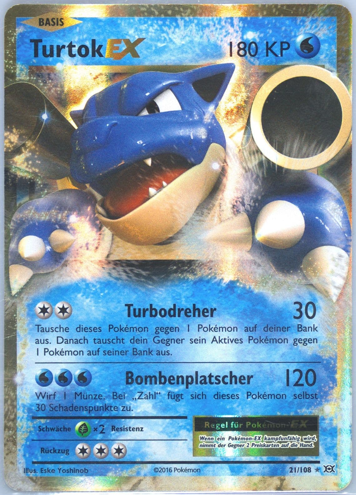 Turtok EX German (21) 2016 Pokemon XY Evolutions