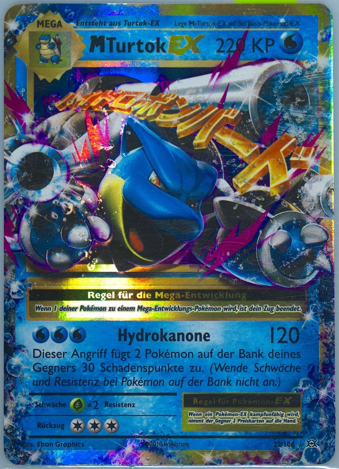 M Turtok EX German (22) 2016 Pokemon XY Evolutions