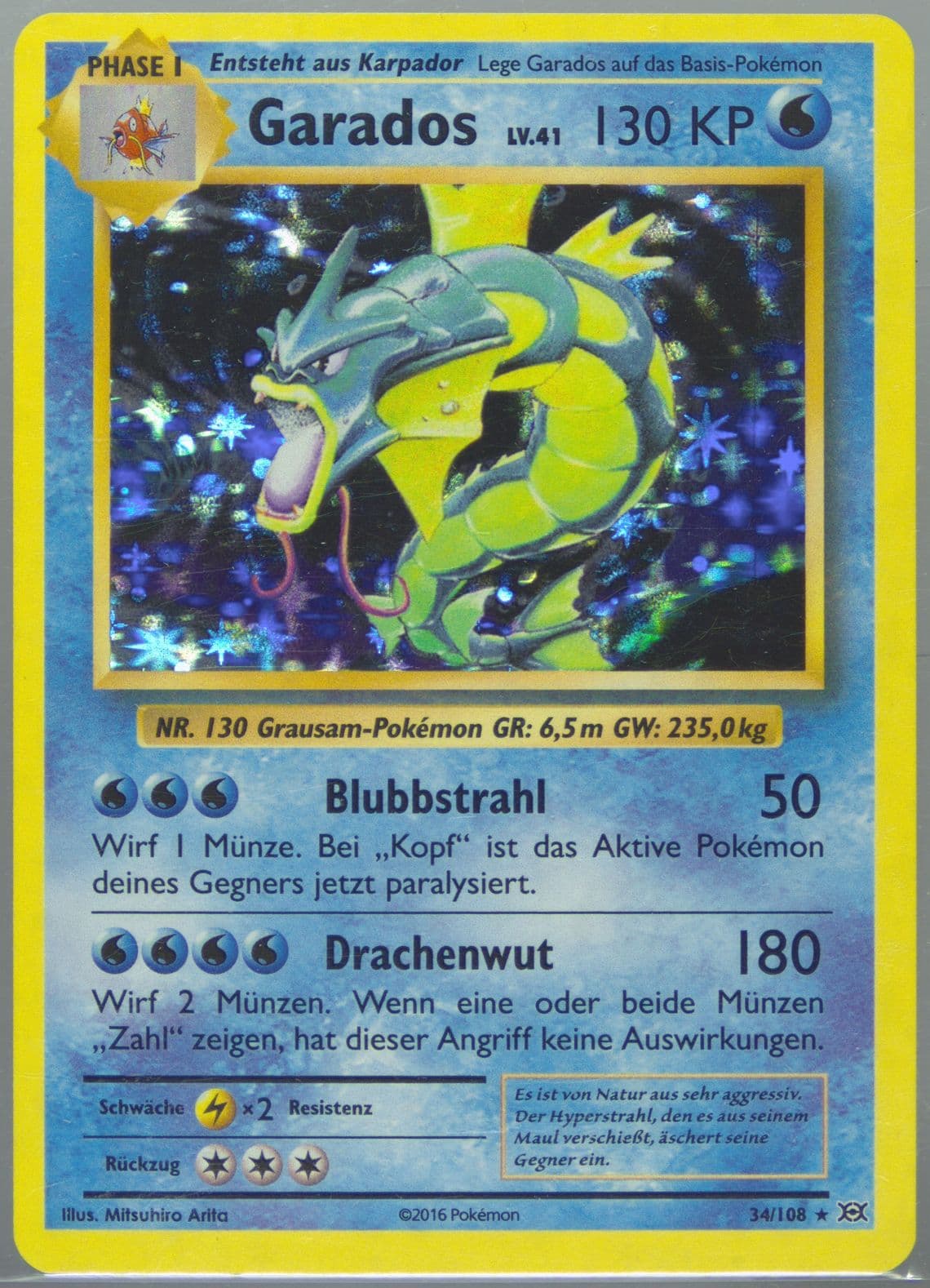 Garados-Holo German (34) 2016 Pokemon XY Evolutions