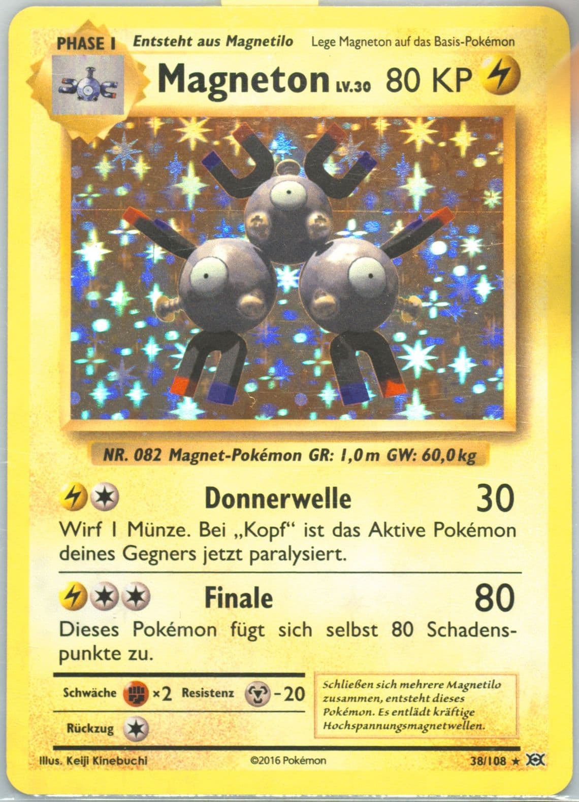 Magneton-Holo German (38) 2016 Pokemon XY Evolutions