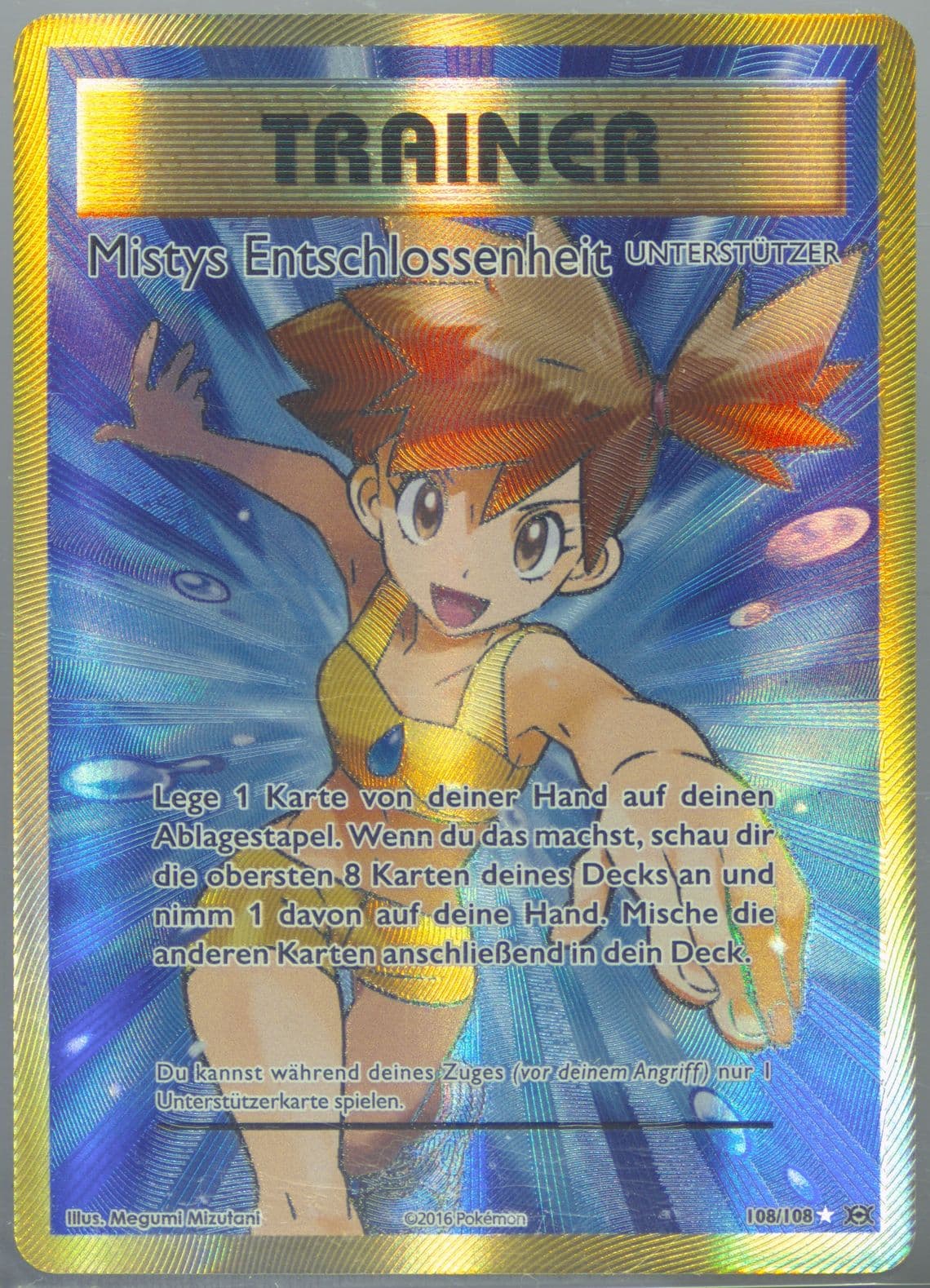 Full Art/Mistys Entschlossenheit German (108) 2016 Pokemon XY Evolutions