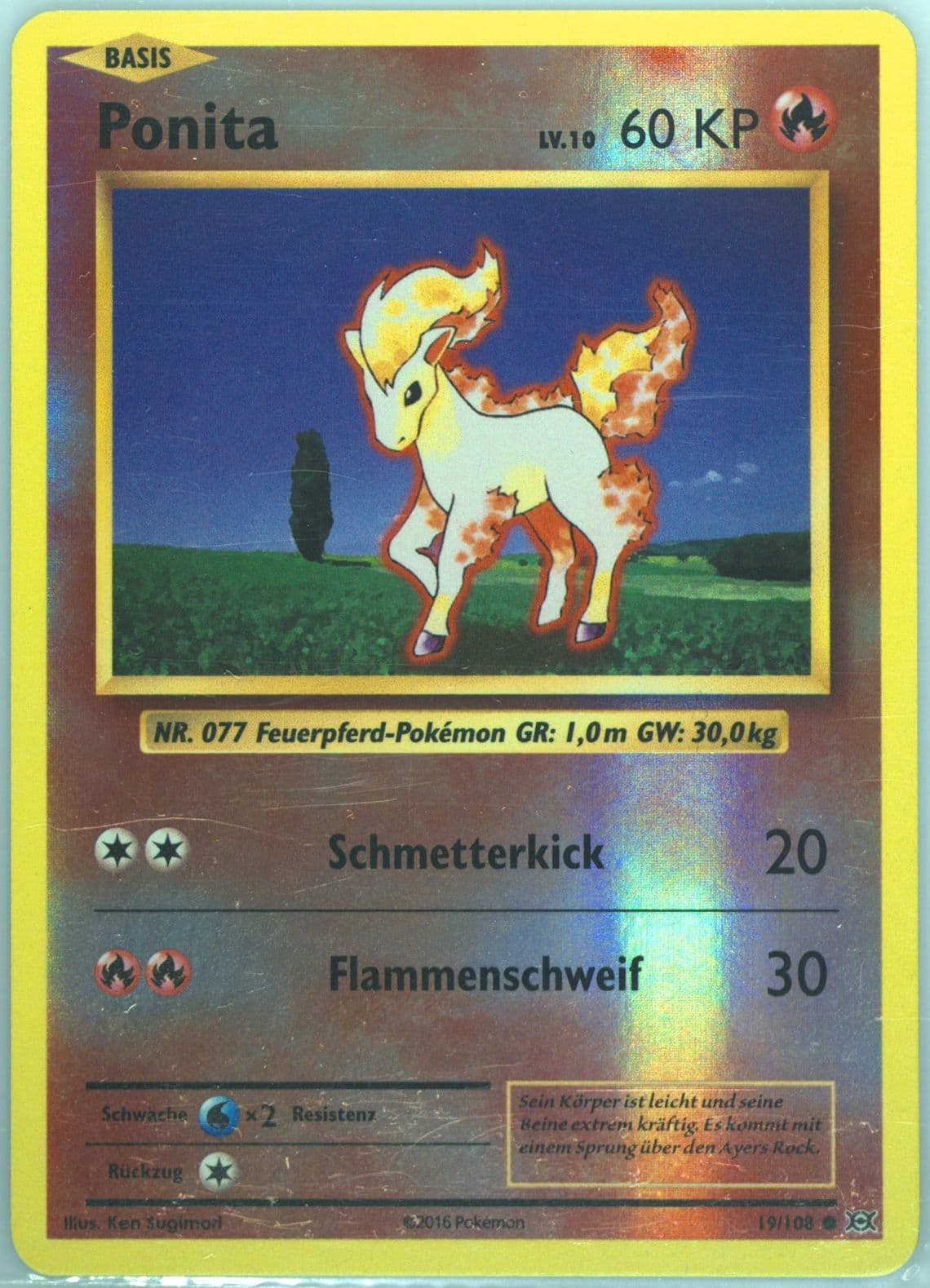 Ponita-Reverse Foil German (19) 2016 Pokemon XY Evolutions