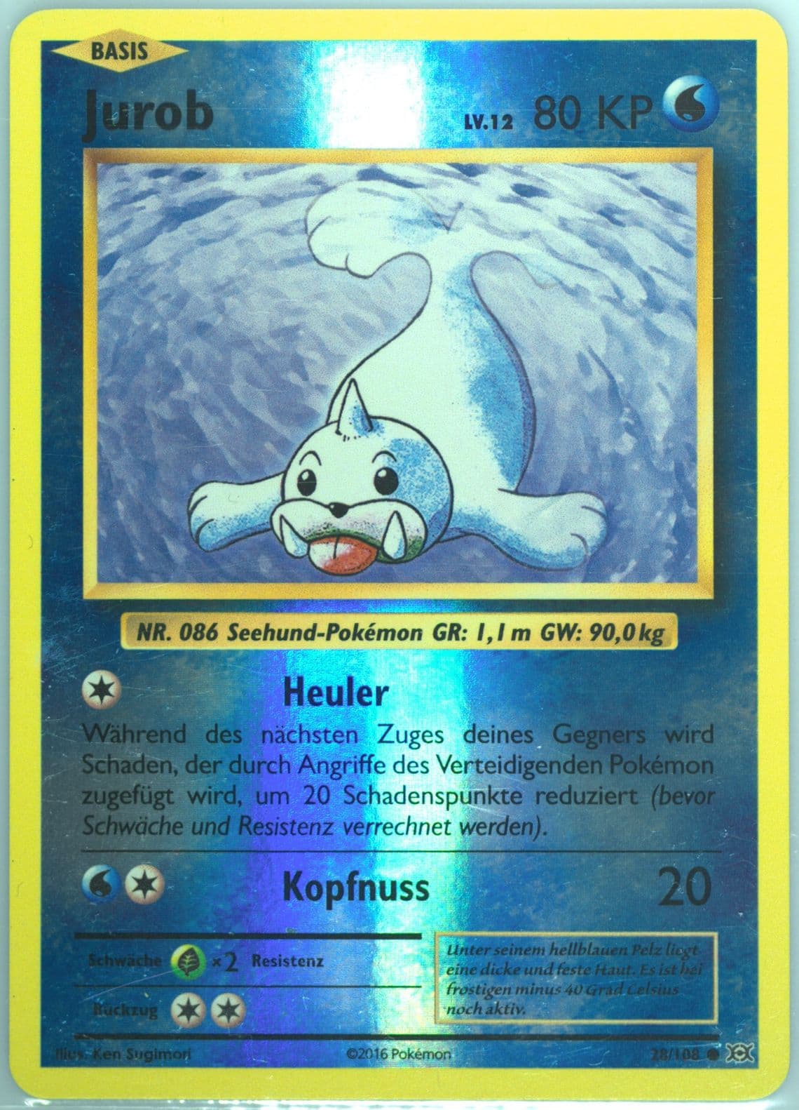 Jurob-Reverse Foil German (28) 2016 Pokemon XY Evolutions