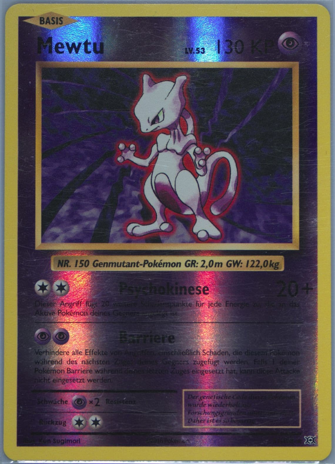 Mewtu-Reverse Foil German (51) 2016 Pokemon XY Evolutions