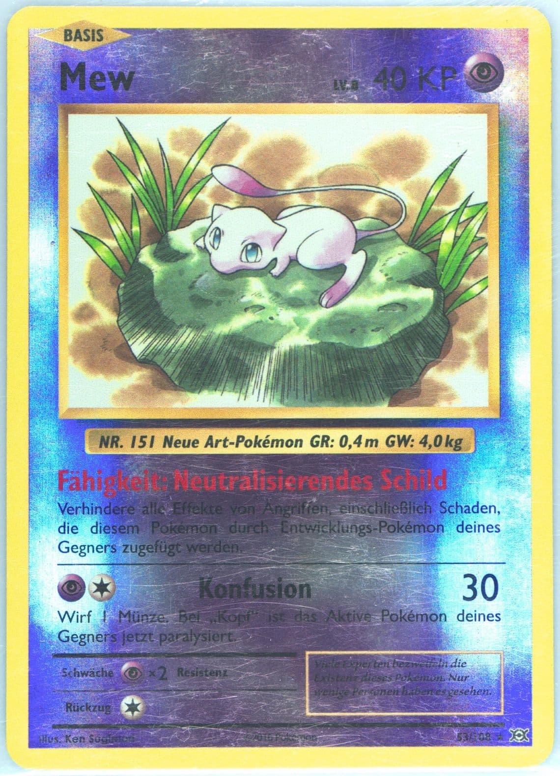 Mew-Reverse Foil German (53) 2016 Pokemon XY Evolutions