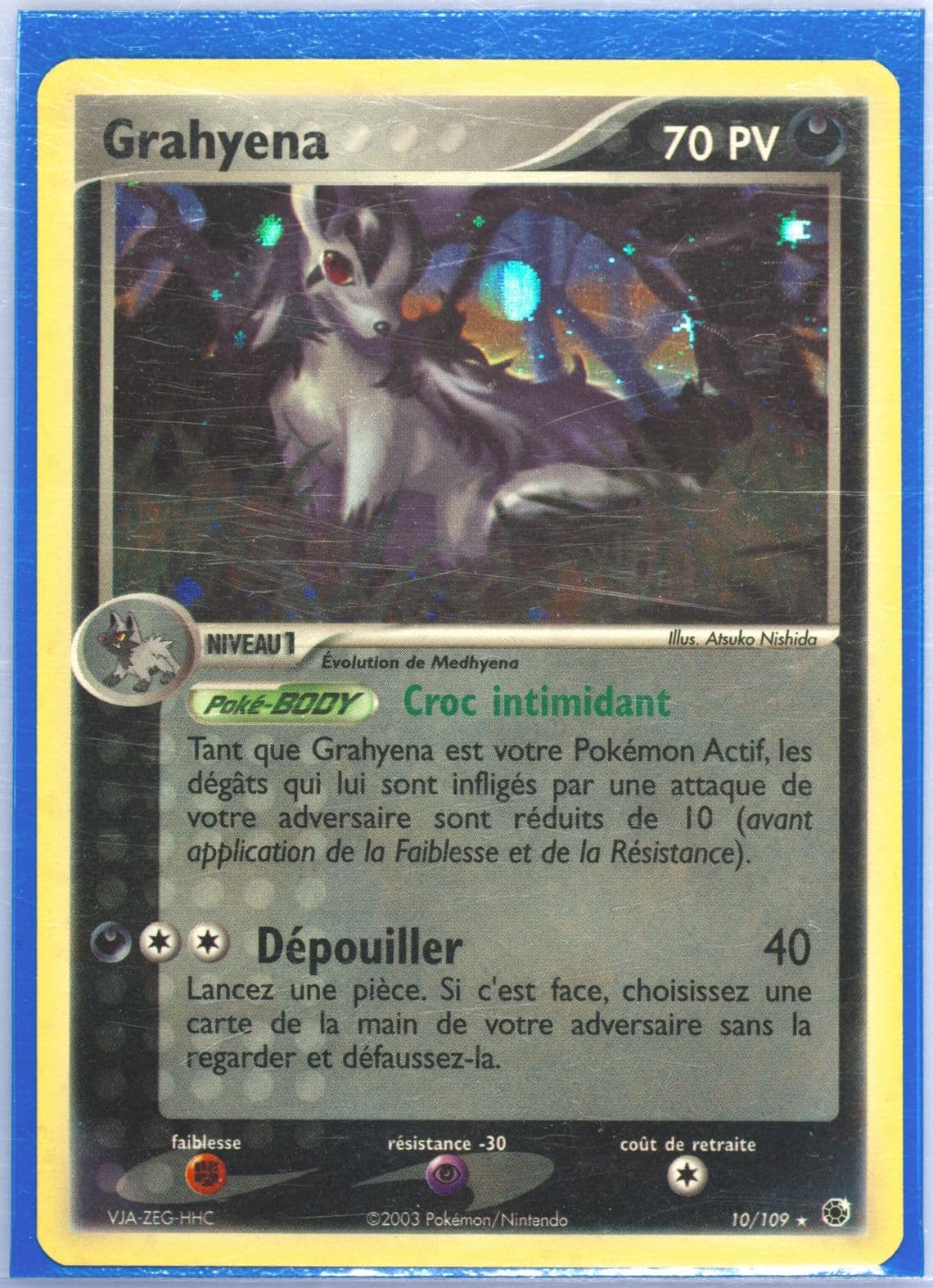 Grahyena-Holo French (10) 2003 Pokemon EX Ruby & Sapphire