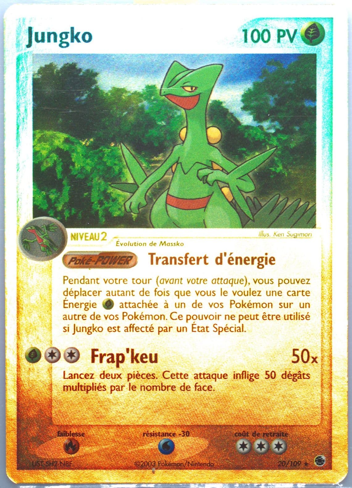 Jungko-Reverse Foil French (20) 2003 Pokemon EX Ruby & Sapphire