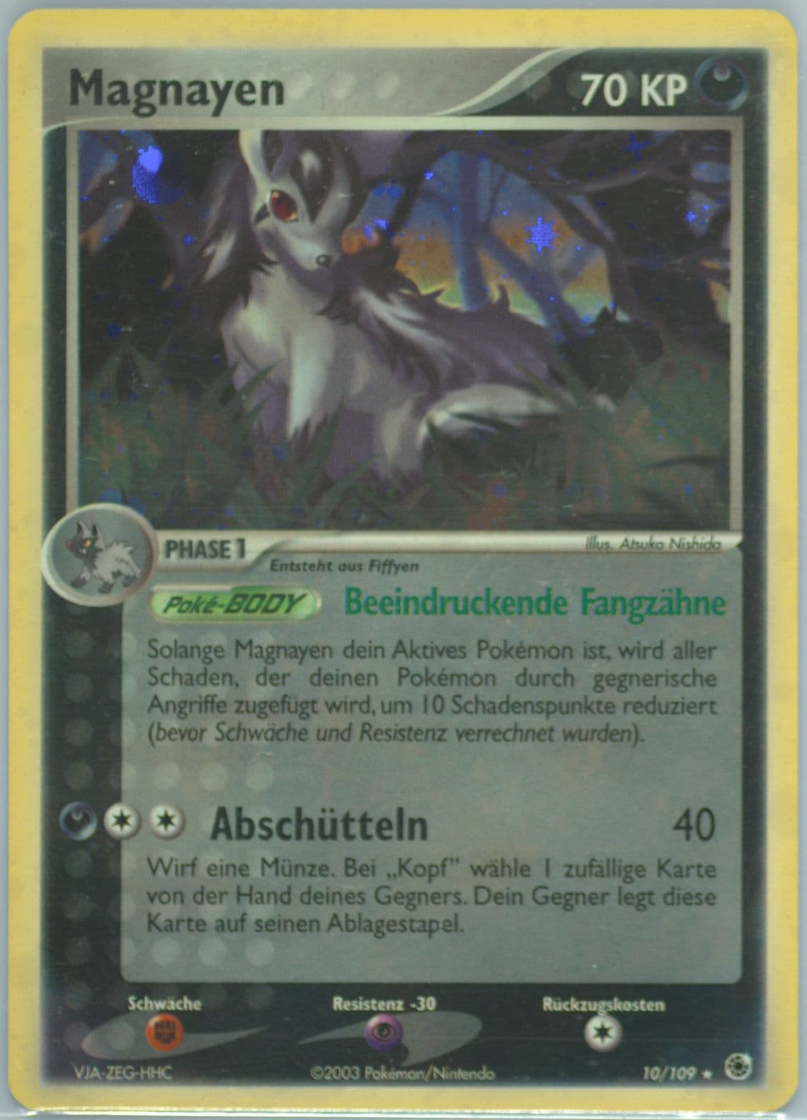 Magnayen-Holo (10) 2004 Pokemon German EX Ruby & Sapphire