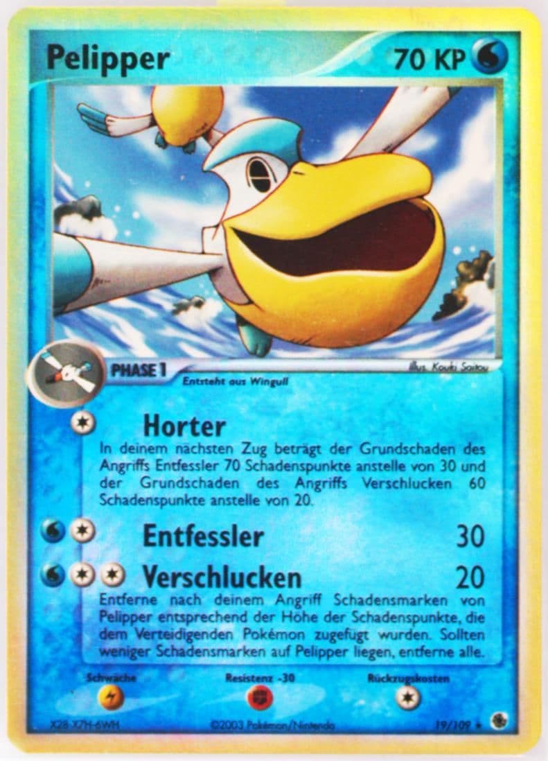 Pelipper (19) 2004 Pokemon German EX Ruby & Sapphire