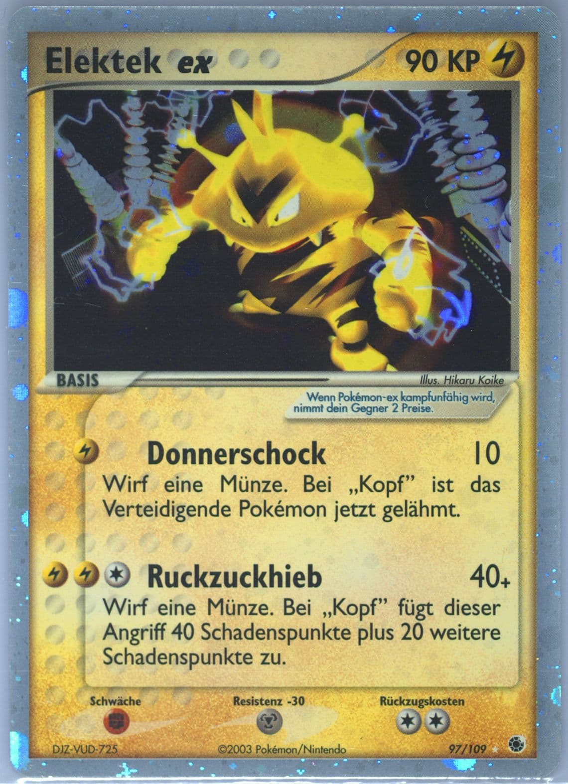 Elektek EX-Holo (97) 2004 Pokemon German EX Ruby & Sapphire