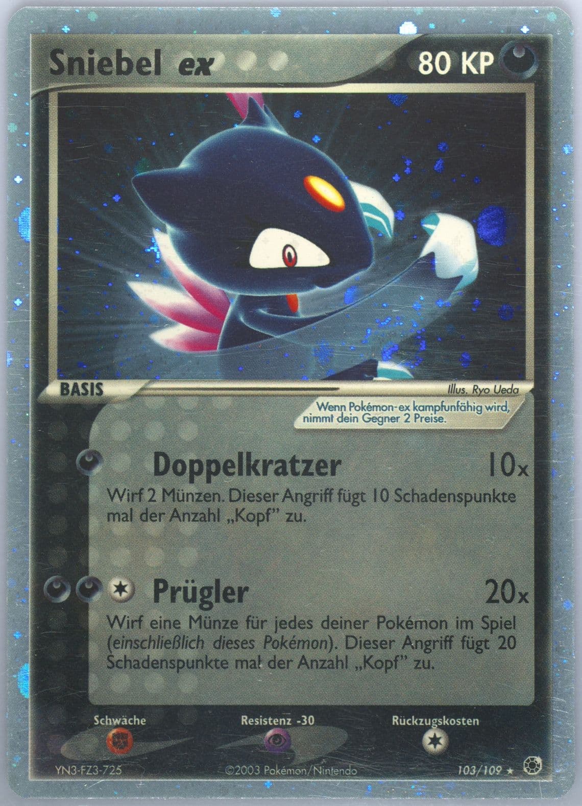 Sniebel EX-Holo (103) 2004 Pokemon German EX Ruby & Sapphire
