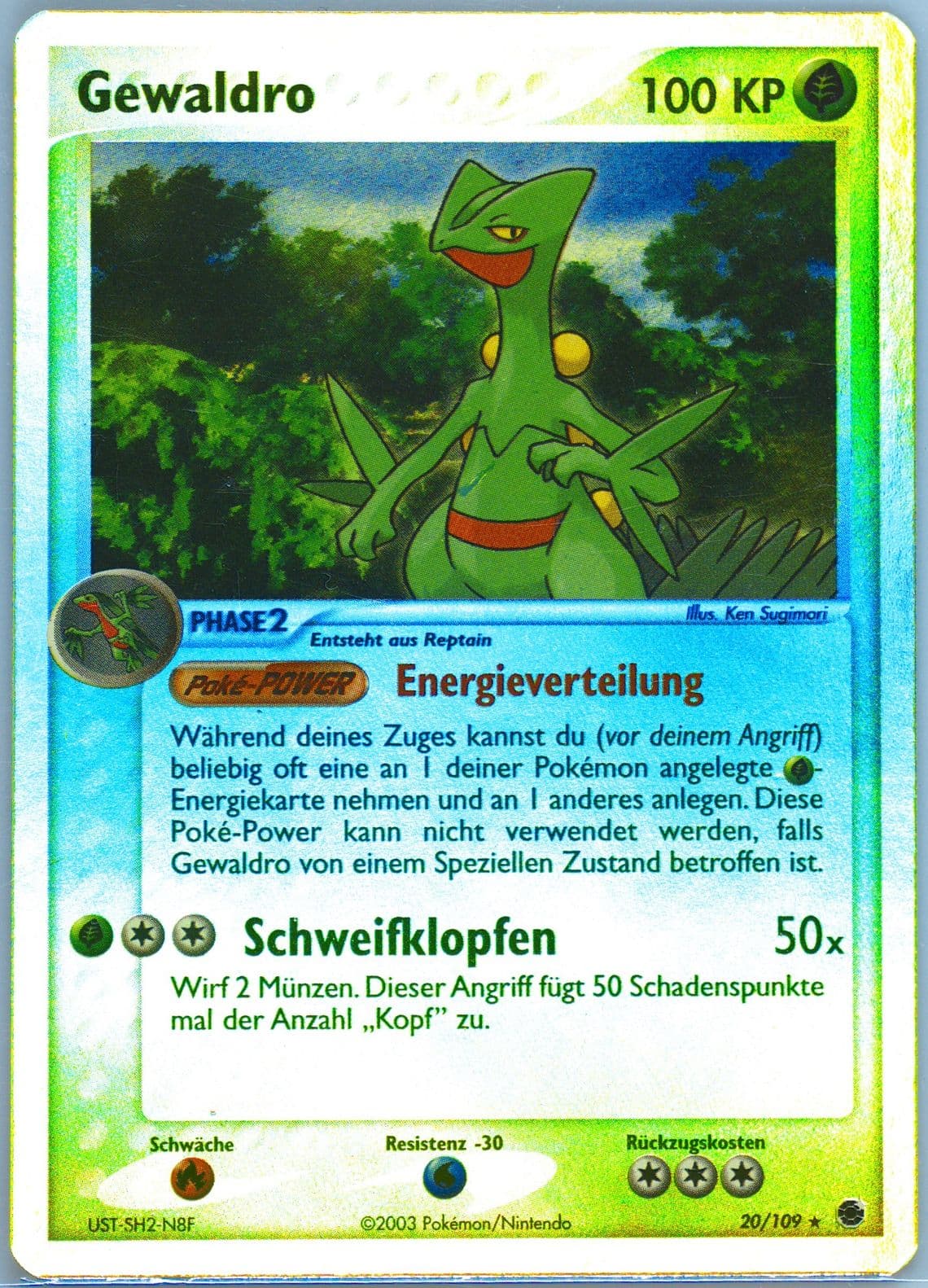Gewaldro-Reverse Foil (20) 2004 Pokemon German EX Ruby & Sapphire