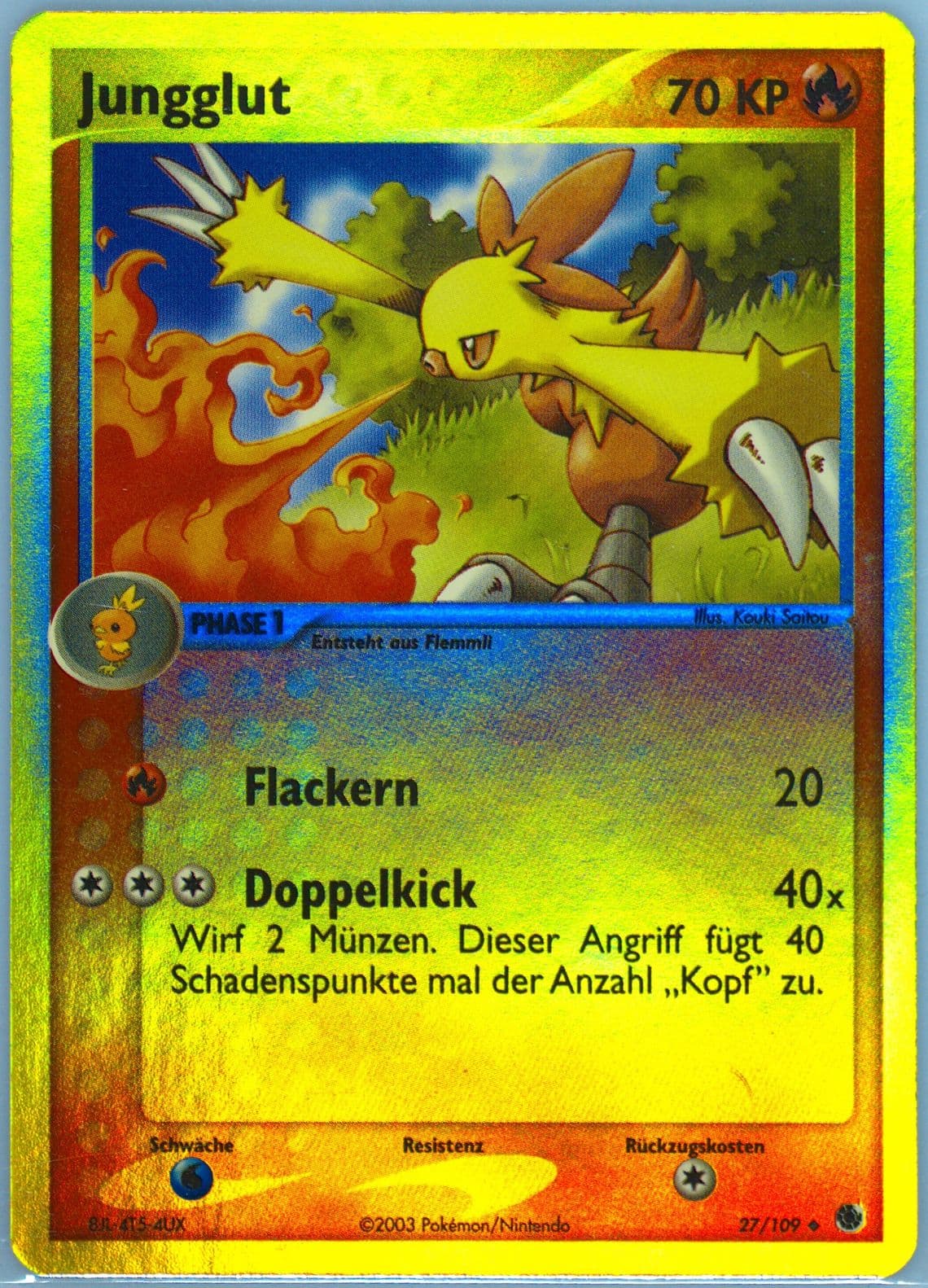 Jungglut-Reverse Foil (27) 2004 Pokemon German EX Ruby & Sapphire