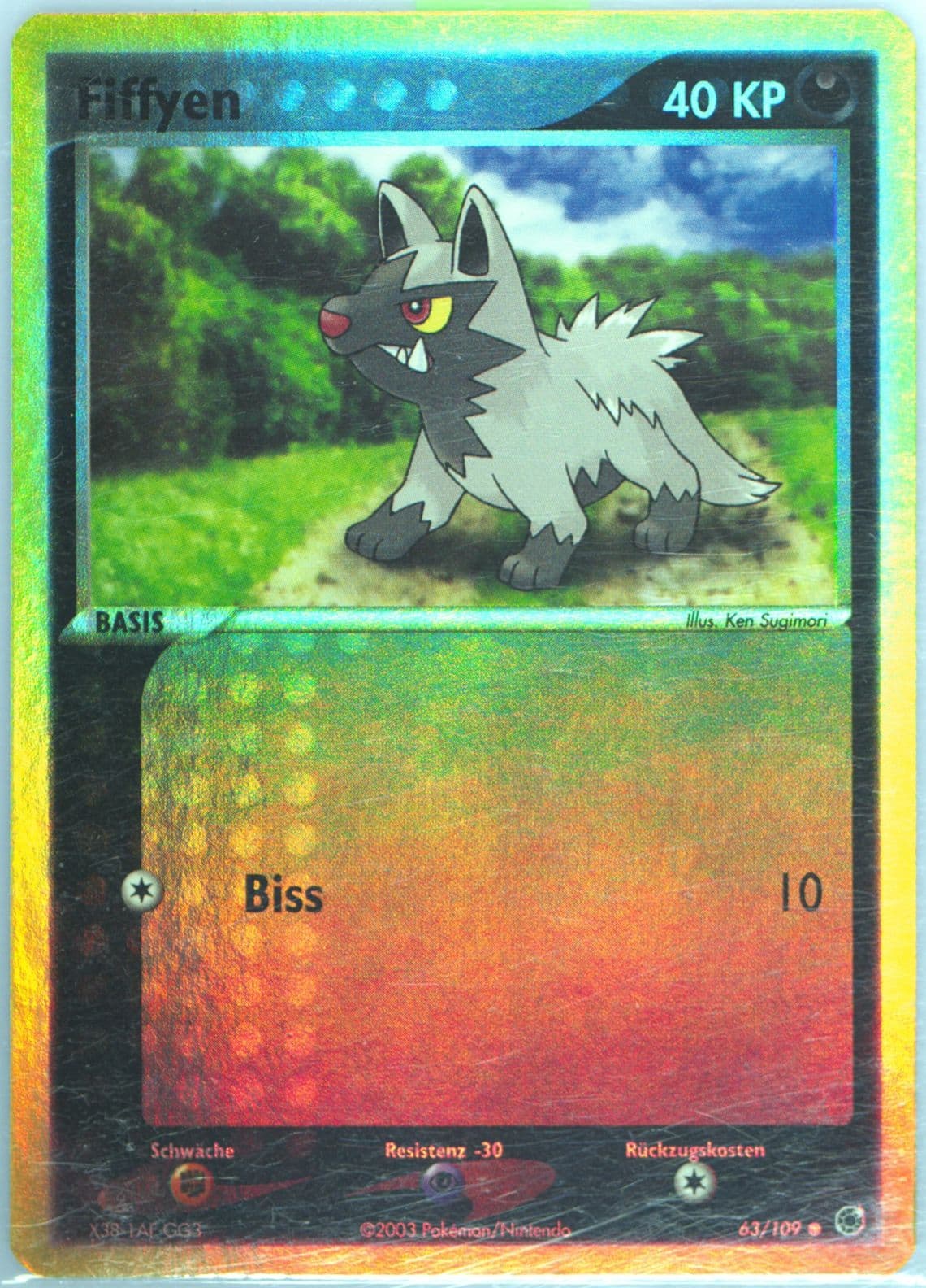 Fiffyen-Reverse Foil (63) 2004 Pokemon German EX Ruby & Sapphire