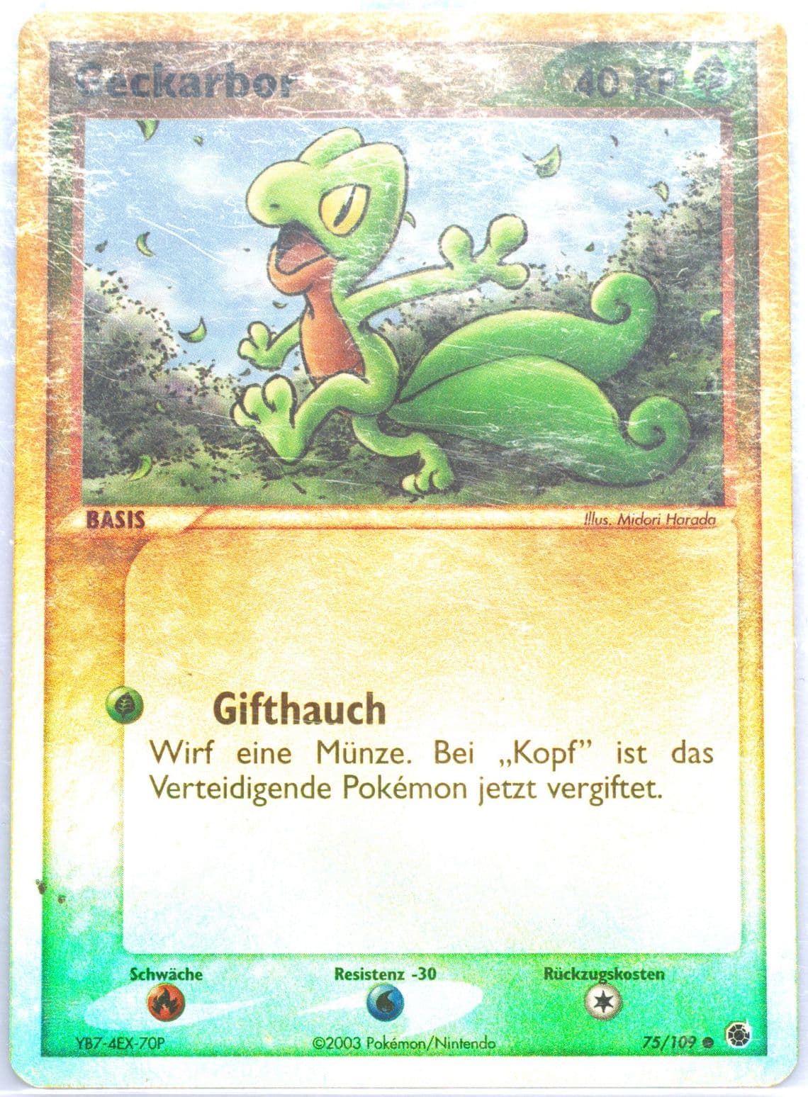 Geckarbor-Reverse Foil (75) 2004 Pokemon German EX Ruby & Sapphire