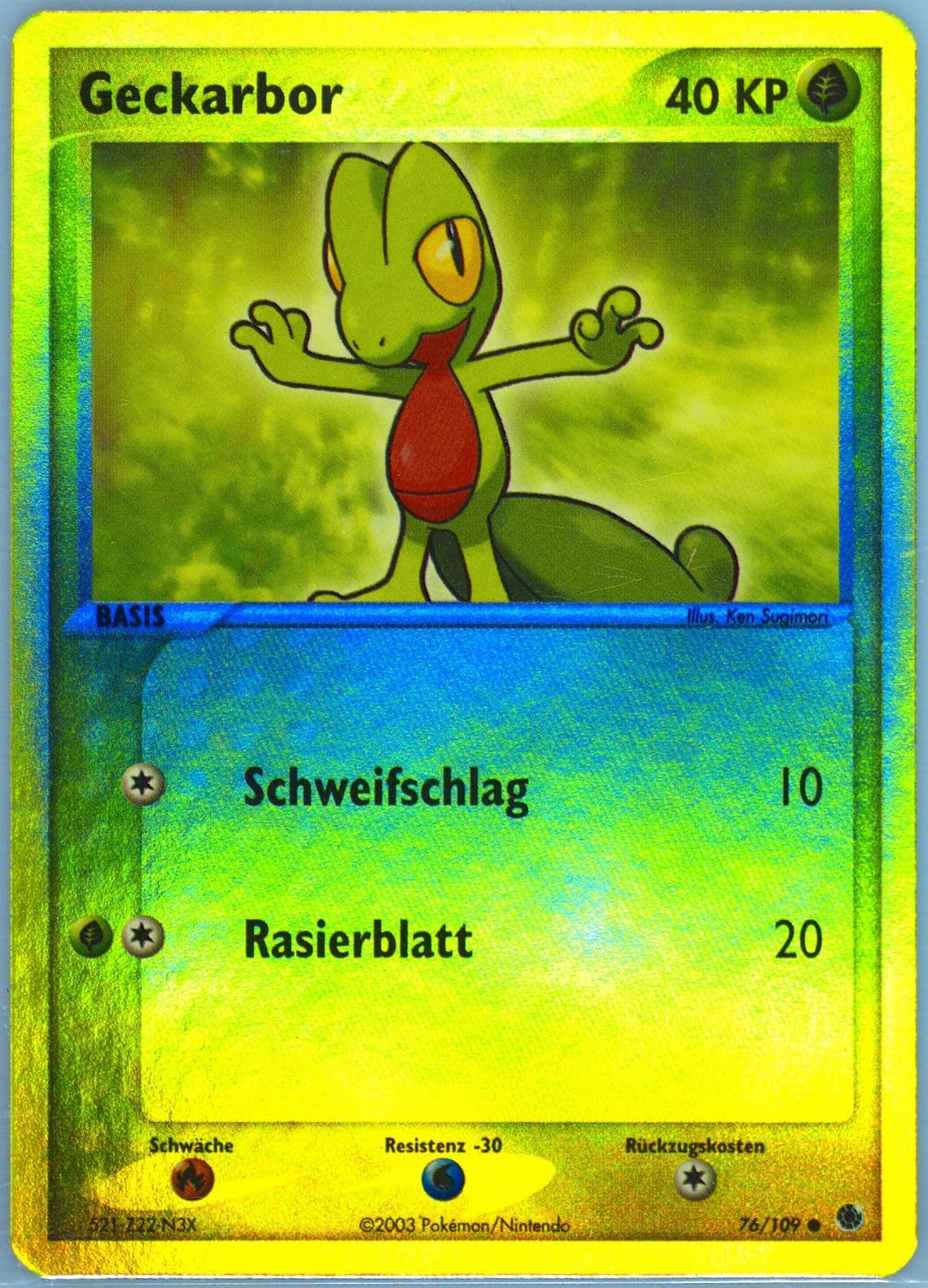 Geckarbor-Reverse Foil (76) 2004 Pokemon German EX Ruby & Sapphire