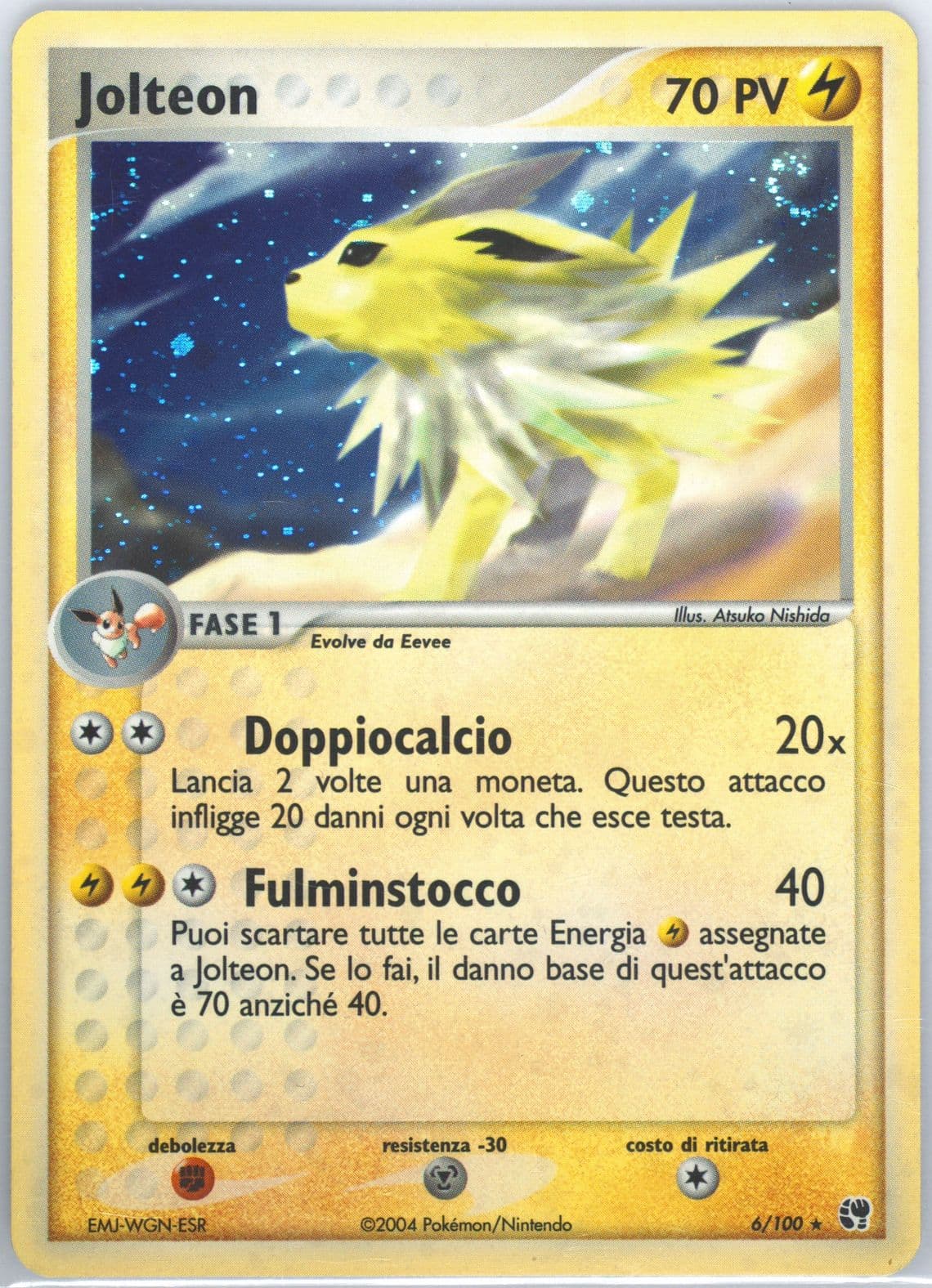 Jolteon-Holo (6) 2004 Pokemon Italian EX Sandstorm