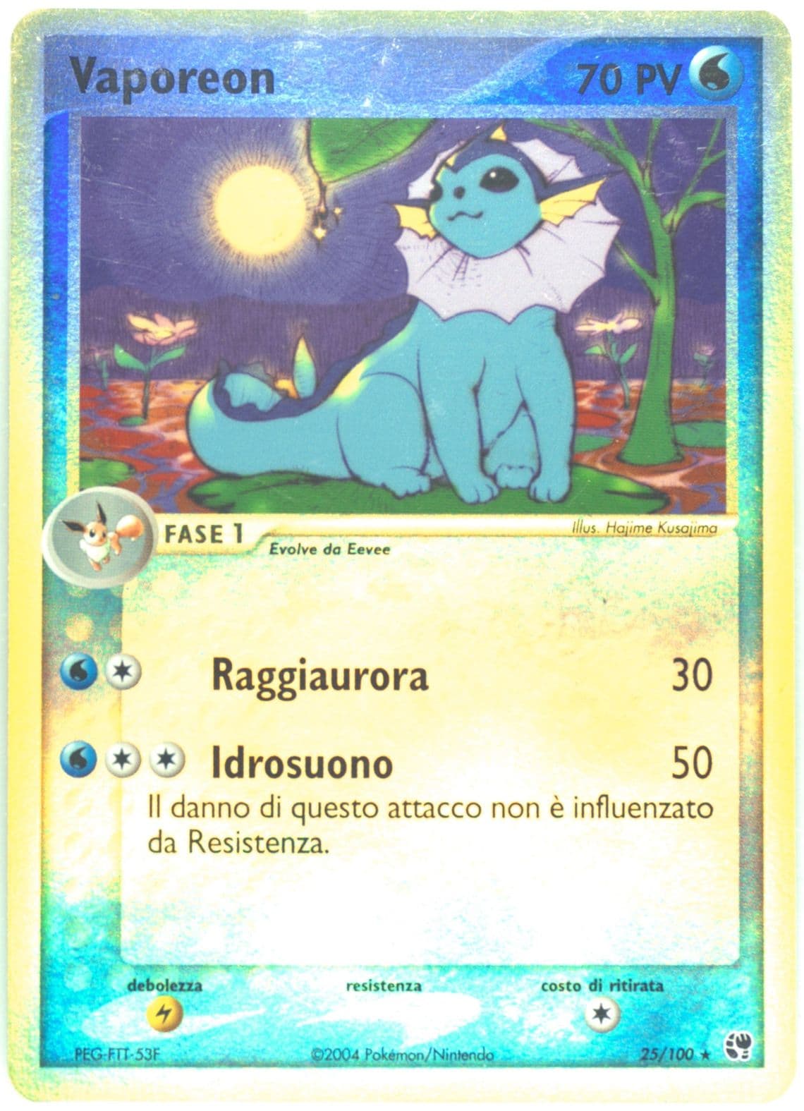 Vaporeon-Reverse Foil (25) 2004 Pokemon Italian EX Sandstorm
