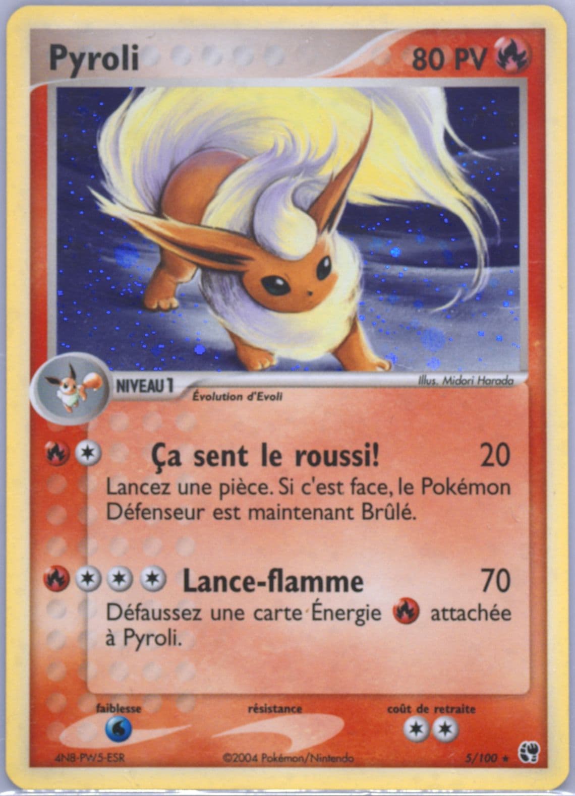 Pyroli-Holo (5) 2004 Pokemon French EX Sandstorm