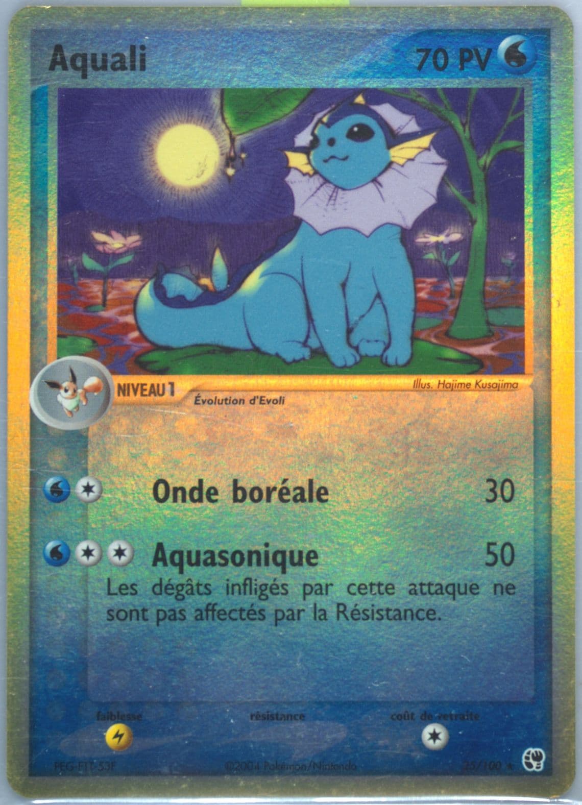 Aquali-Reverse Foil (25) 2004 Pokemon French EX Sandstorm