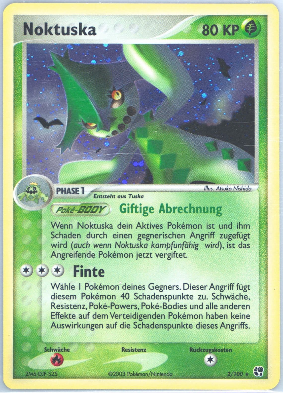 Noktuska-Holo (2) 2004 Pokemon German EX Sandstorm