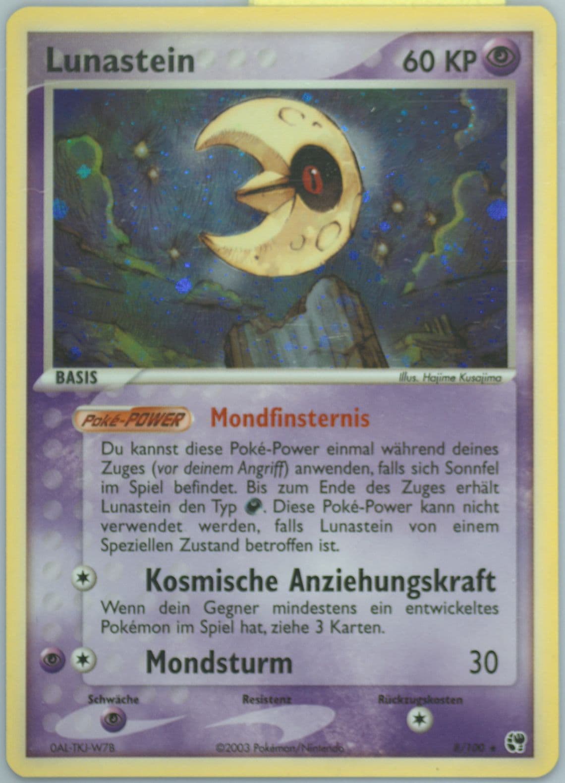Lunastein-Holo (8) 2004 Pokemon German EX Sandstorm
