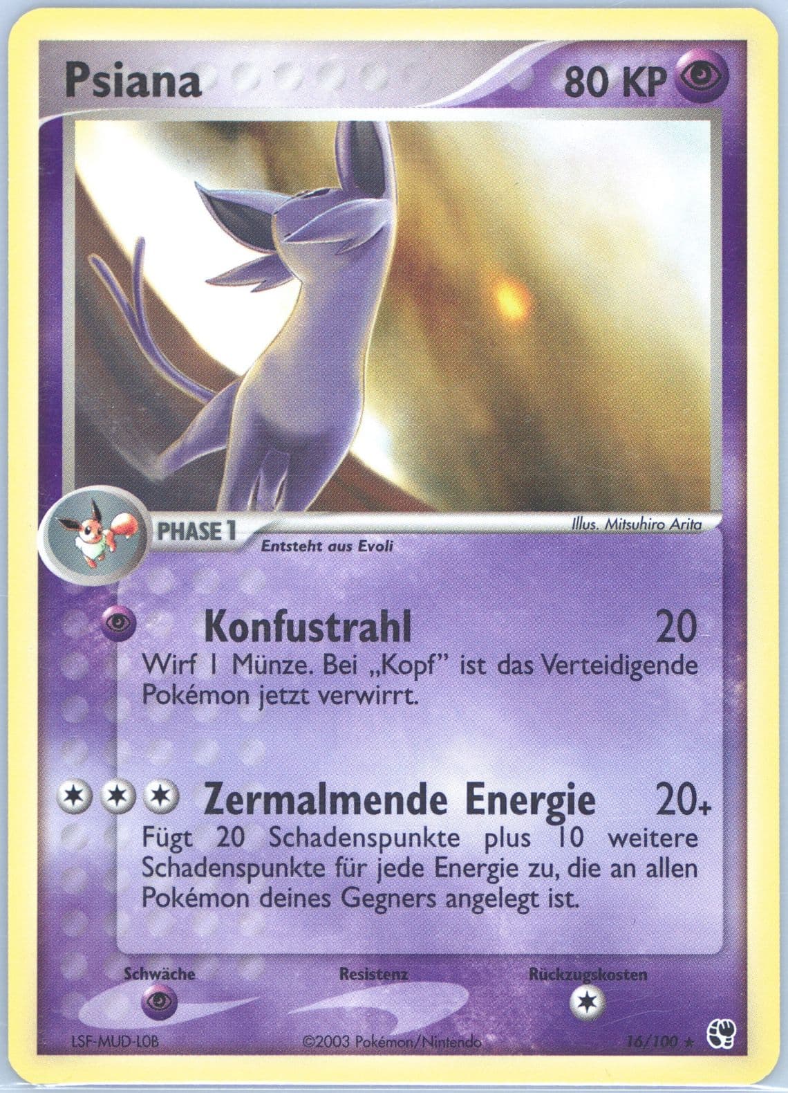 Psiana (16) 2004 Pokemon German EX Sandstorm
