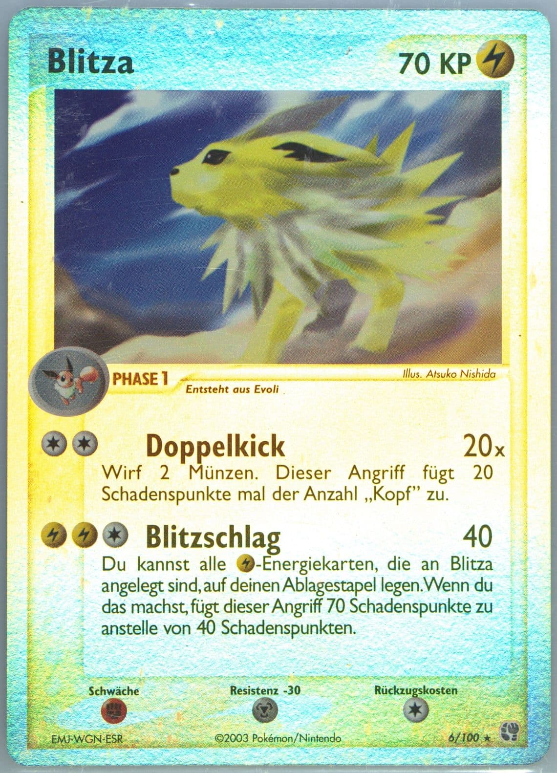 Blitza-Reverse Foil (6) 2004 Pokemon German EX Sandstorm