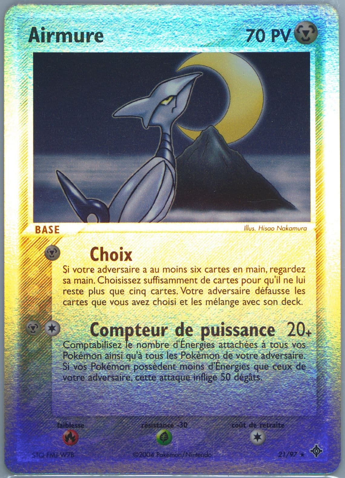 Airmure-Reverse Foil (21) 2004 Pokemon French EX Dragon