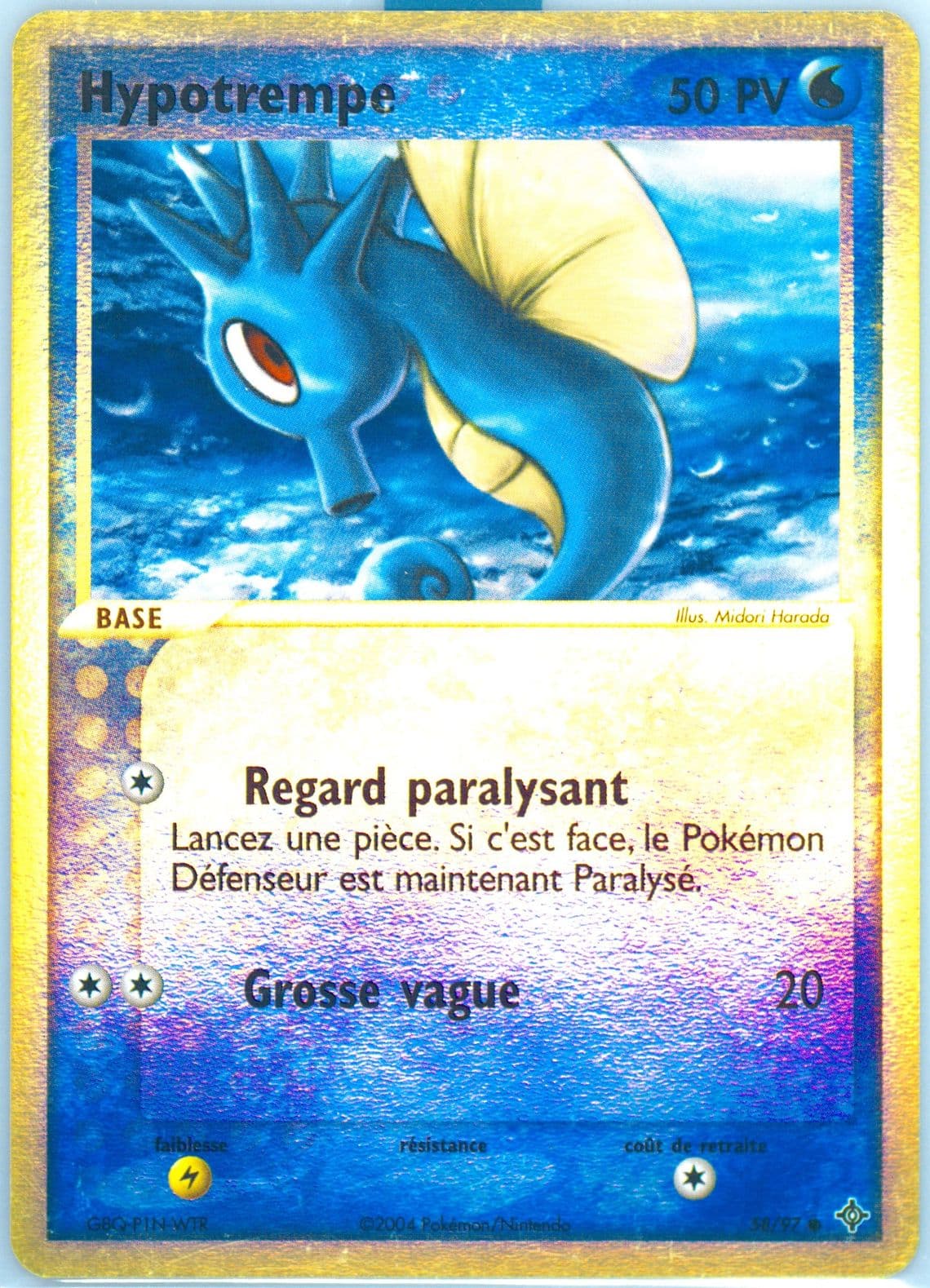 Hypotrempe-Reverse Foil (58) 2004 Pokemon French EX Dragon
